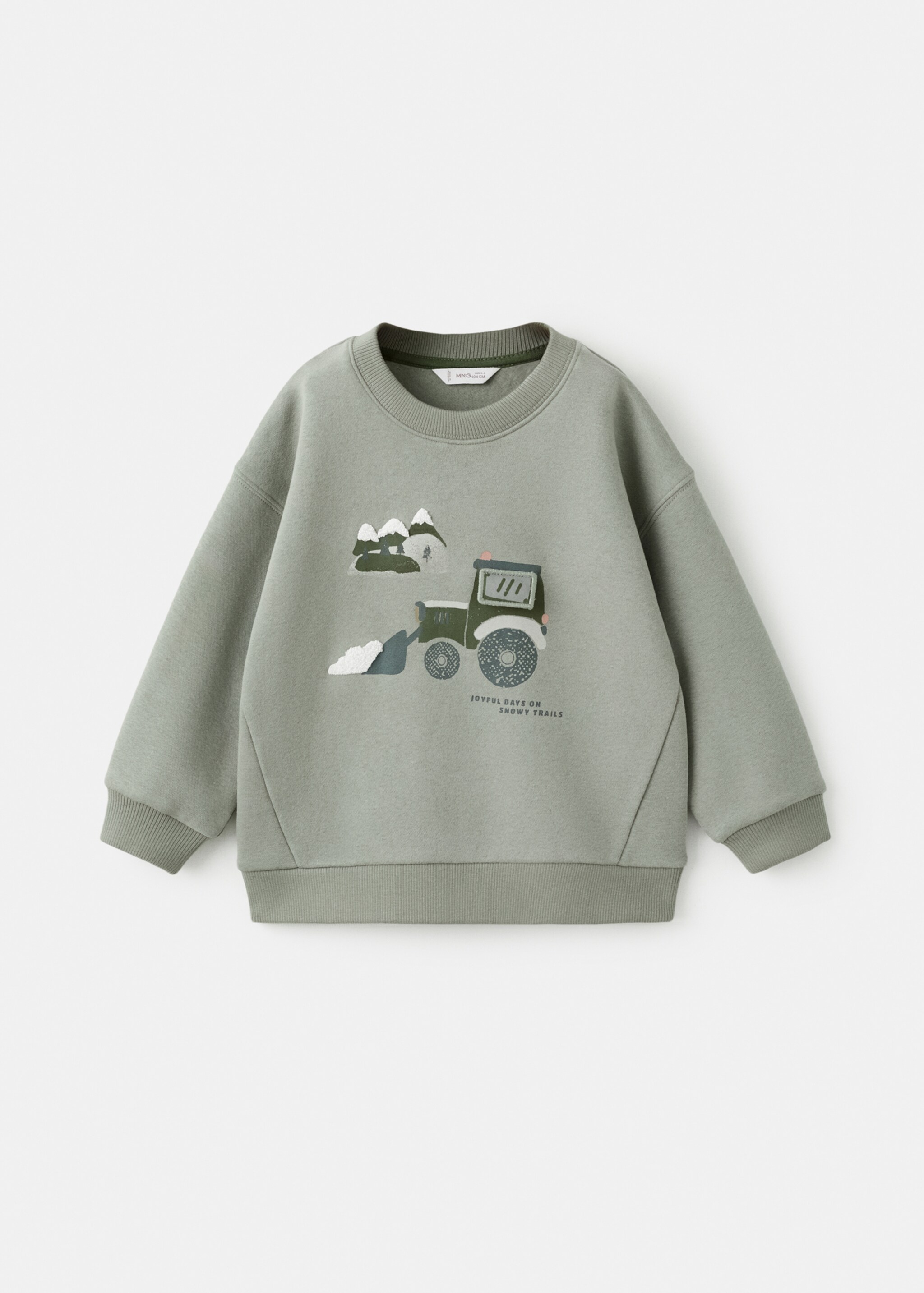 Geborduurd bedrukt sweatshirt - Artikel zonder model, Bosgroen. Ref: 17047792-00.