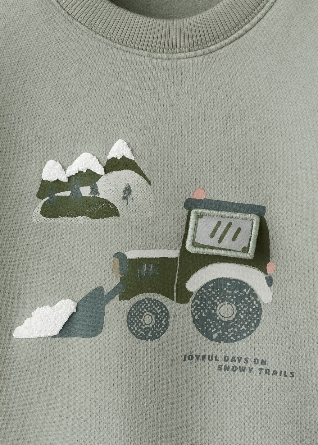 Printed embroidered sweatshirt