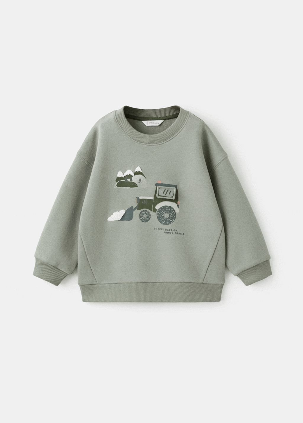 Printed embroidered sweatshirt