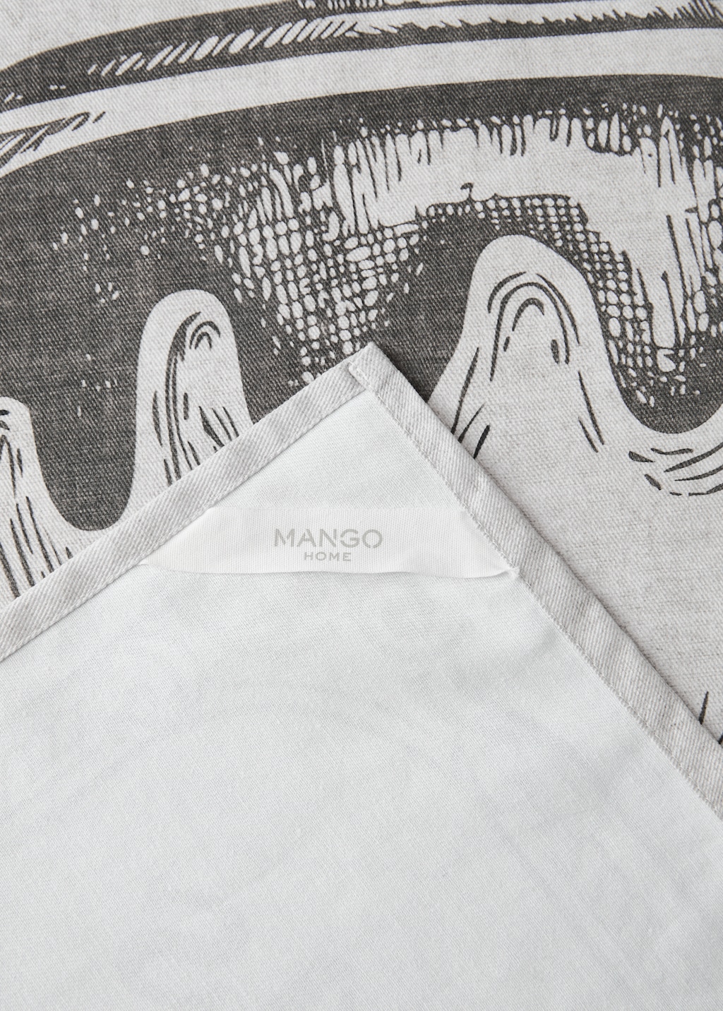 Kitchen cloth with Christmas pudding print