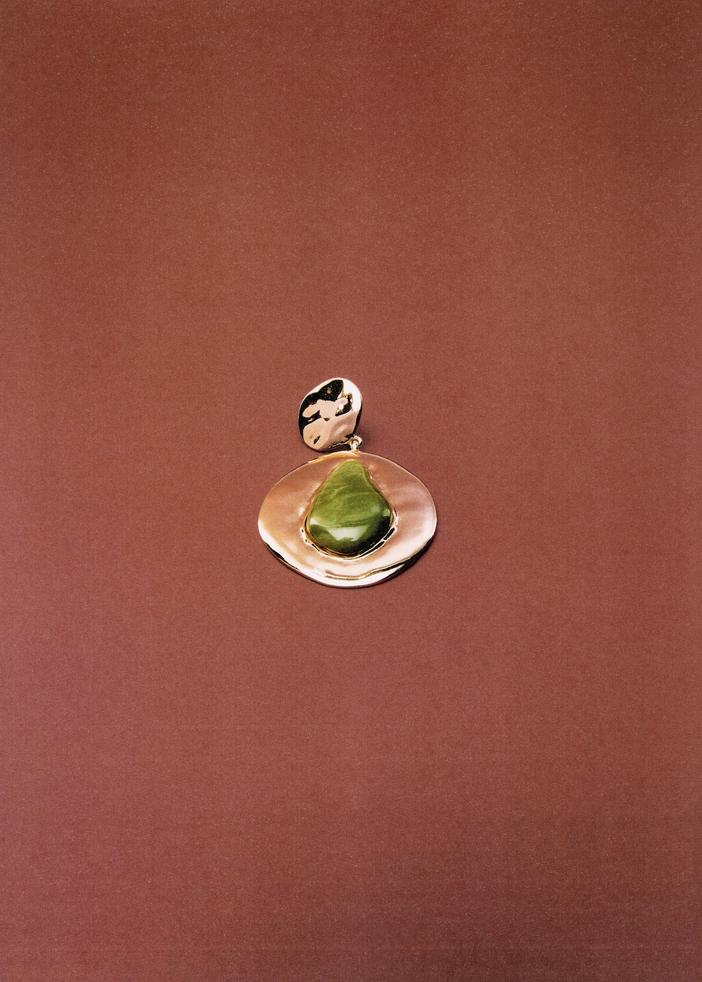 Combined resin hanging earrings