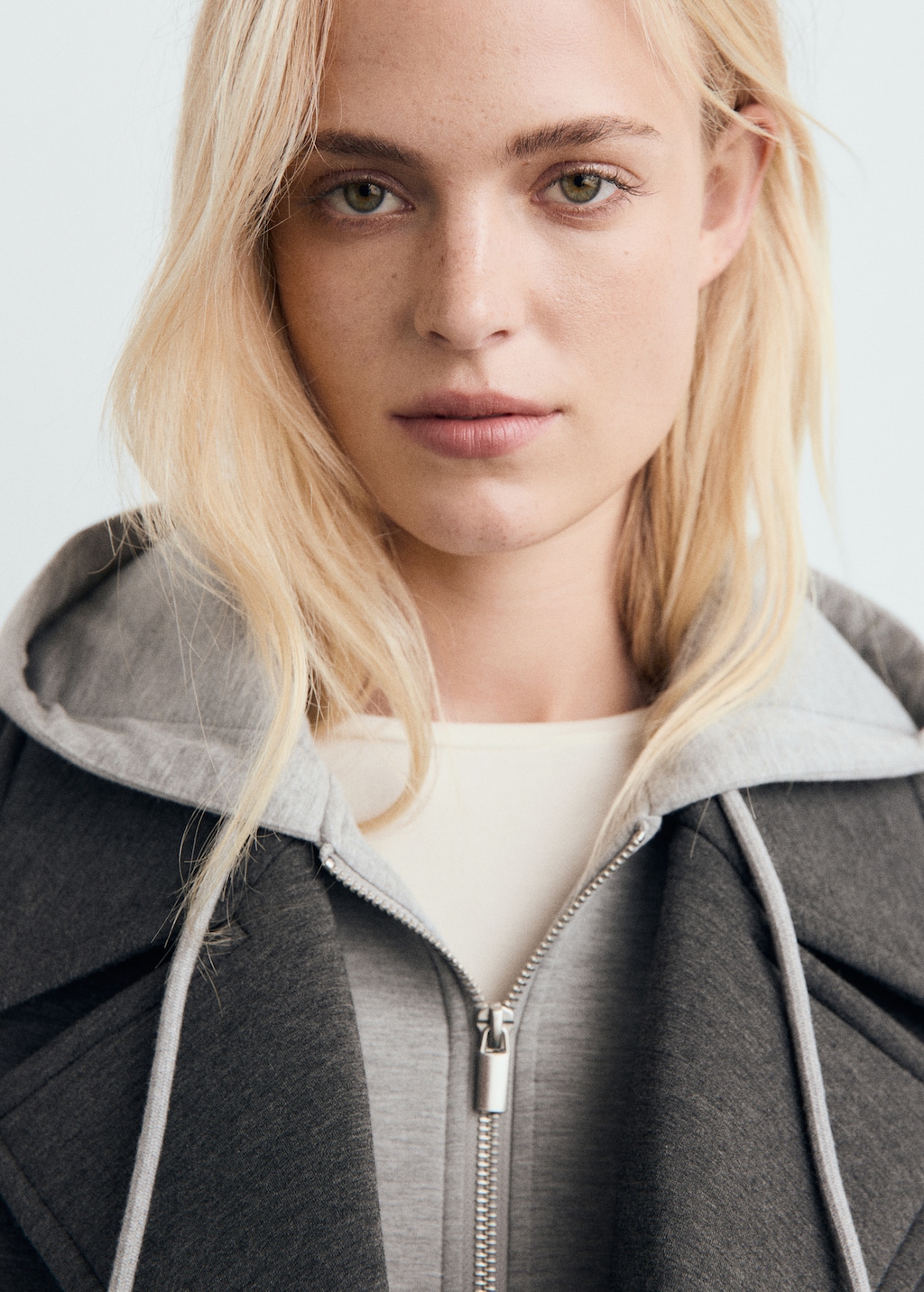 Combined hooded jacket