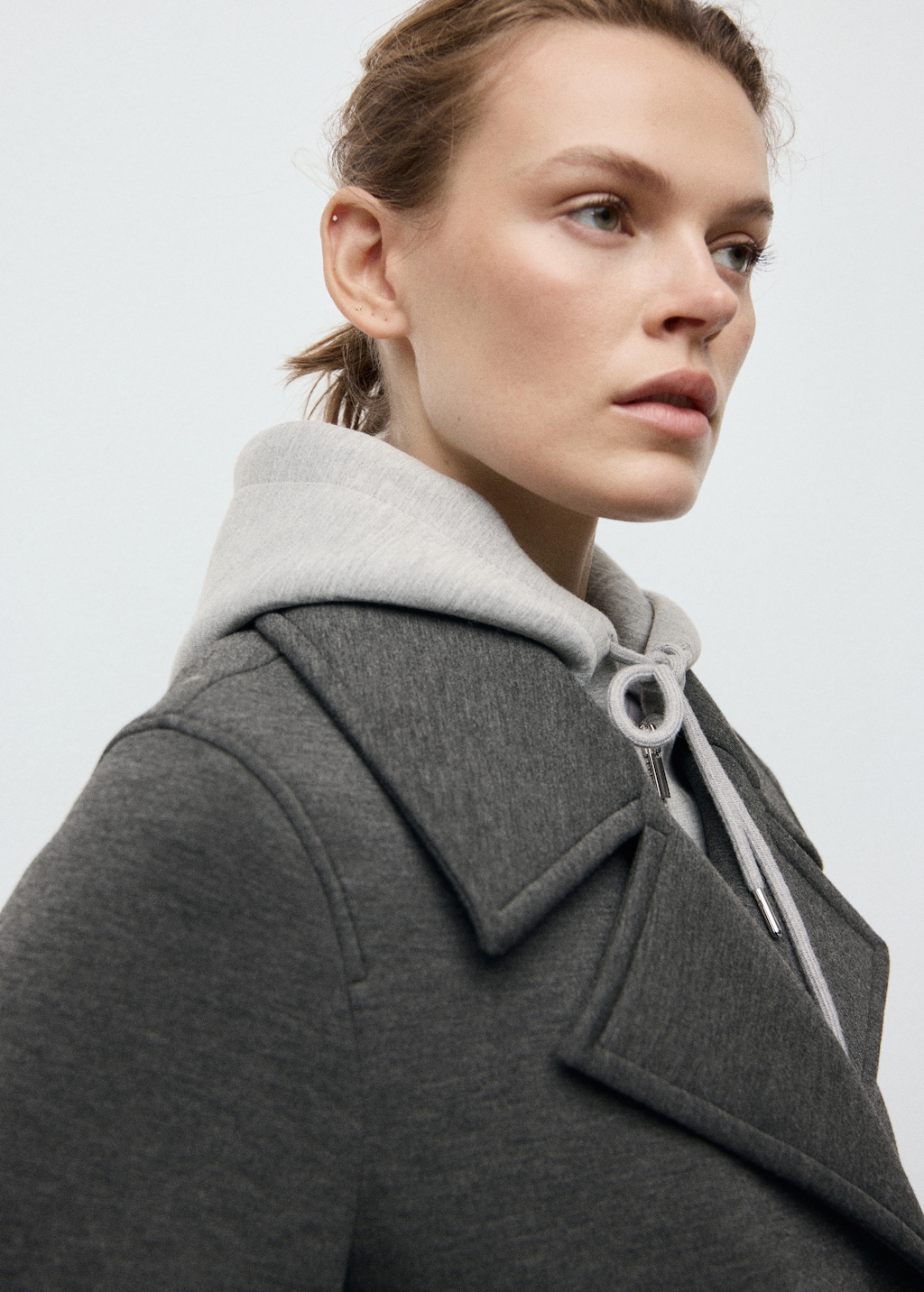 Combined hooded jacket