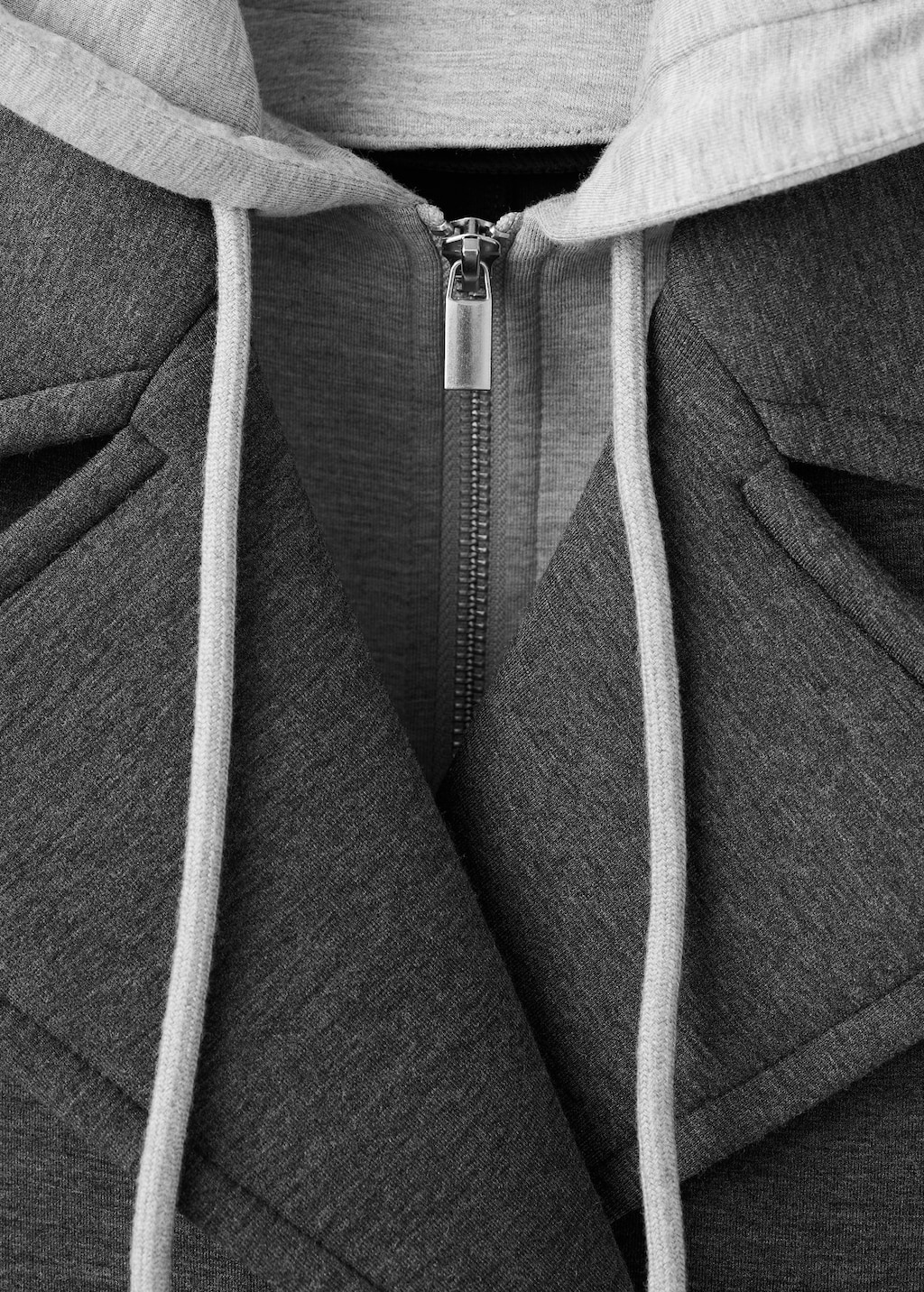 Combined hooded jacket