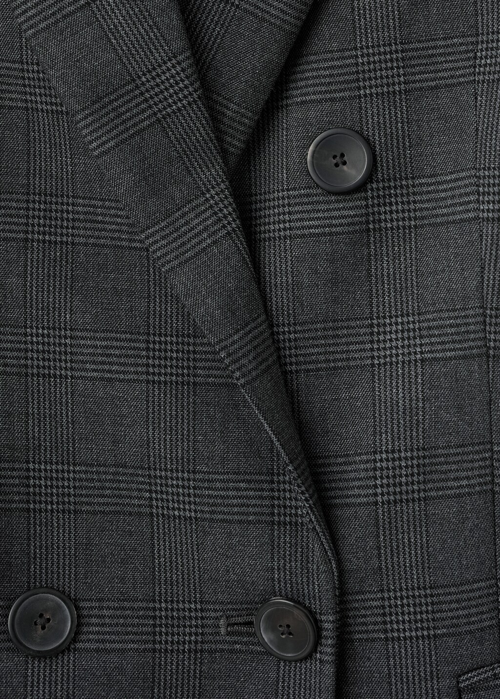Mango Double-breasted check suit jacket