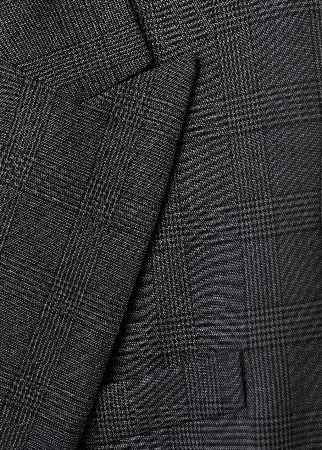 Double-breasted check suit jacket