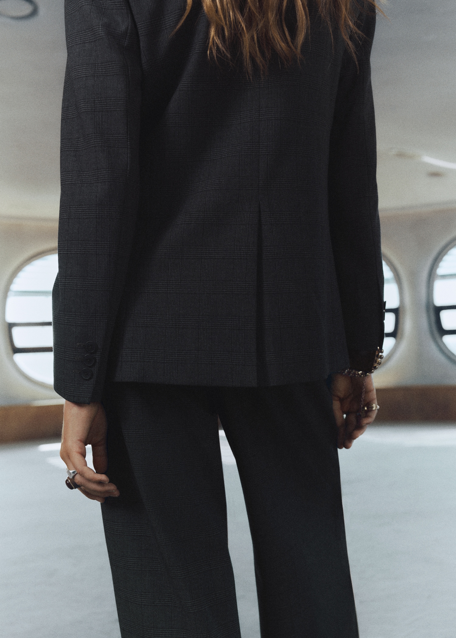 Blazer à carreaux à double boutonnage - Verso de l’article