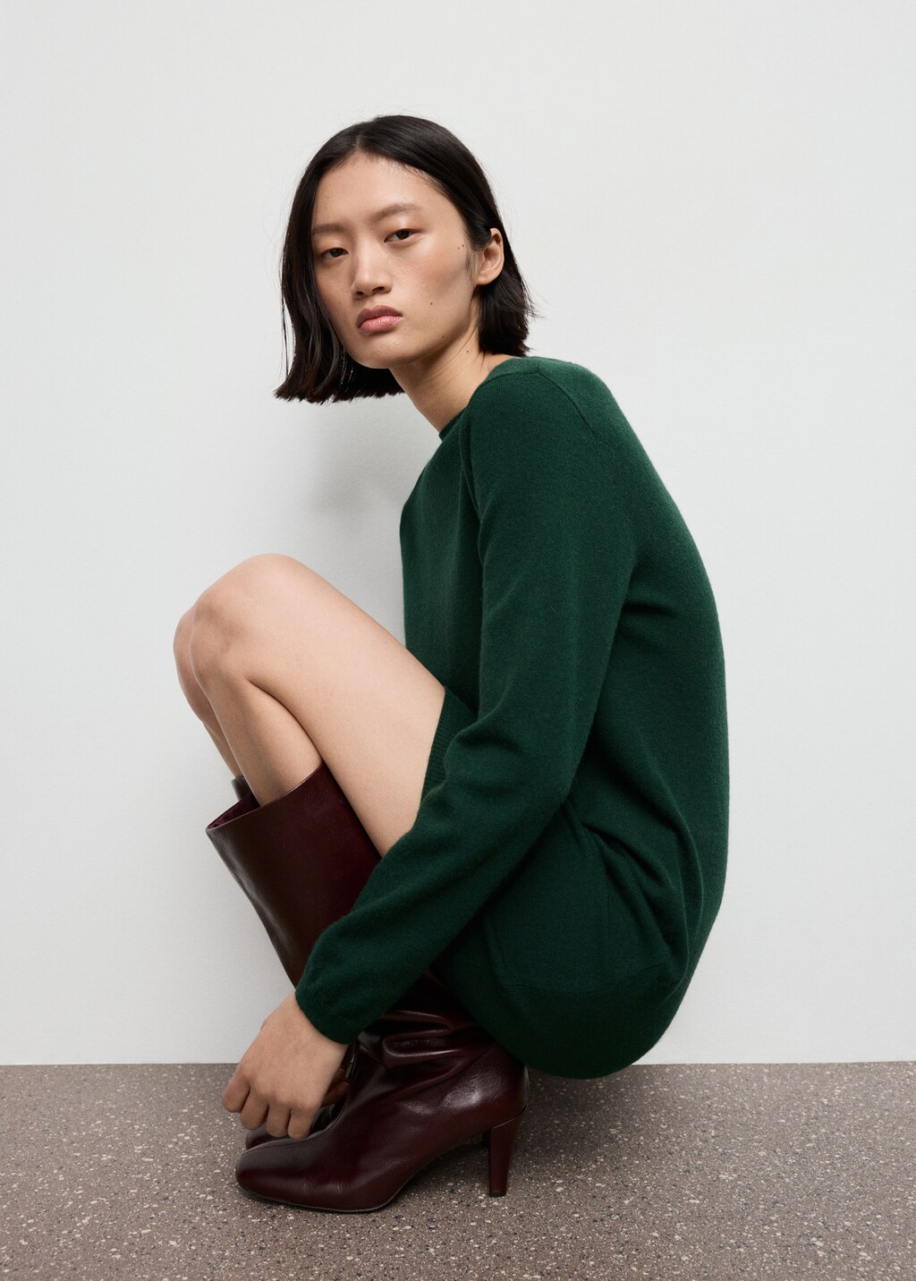 Mango Fine-knit dress