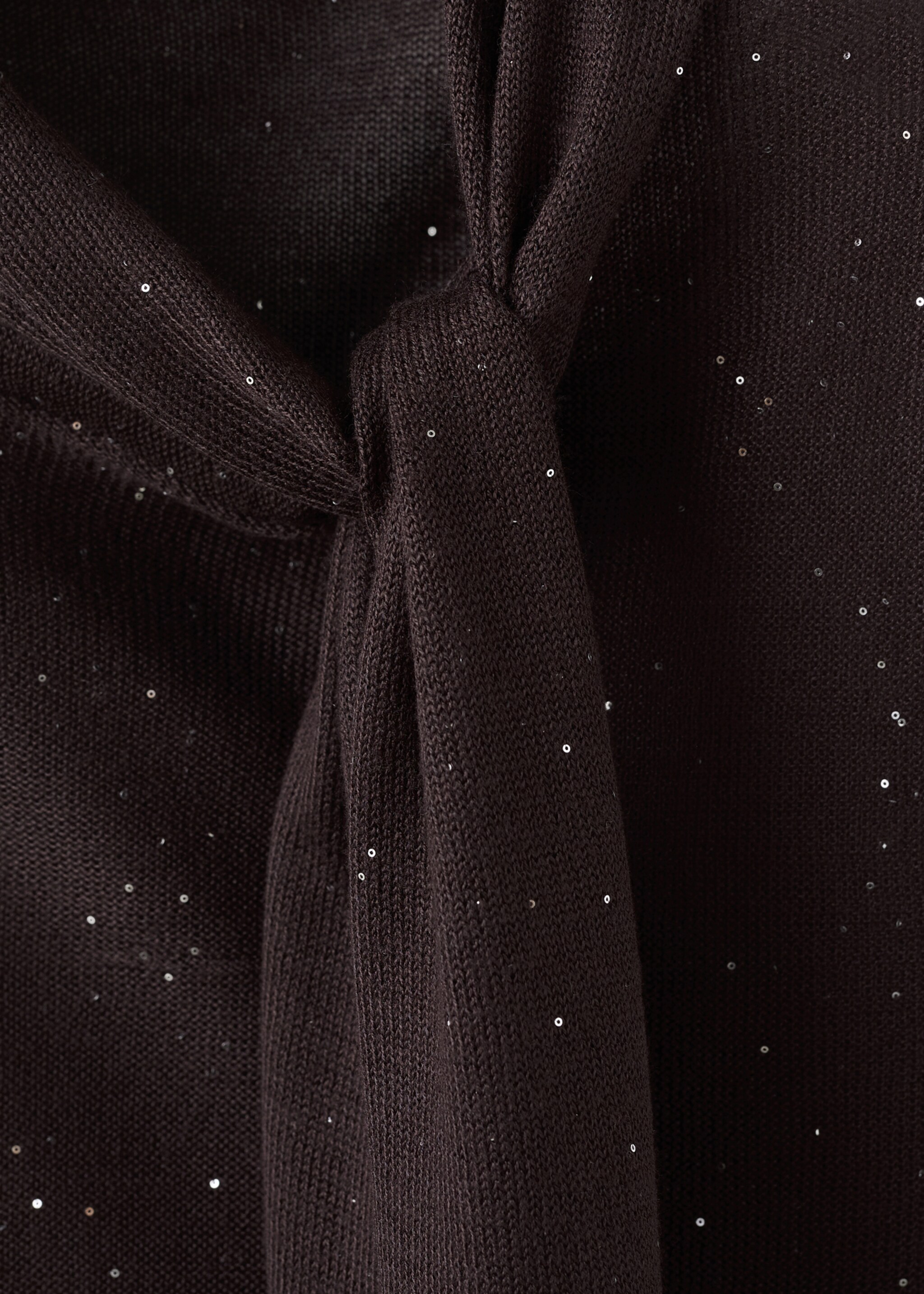 Top brillant avec foulard - Détail de l'article 8, Marron. Ref: 17047806-00.