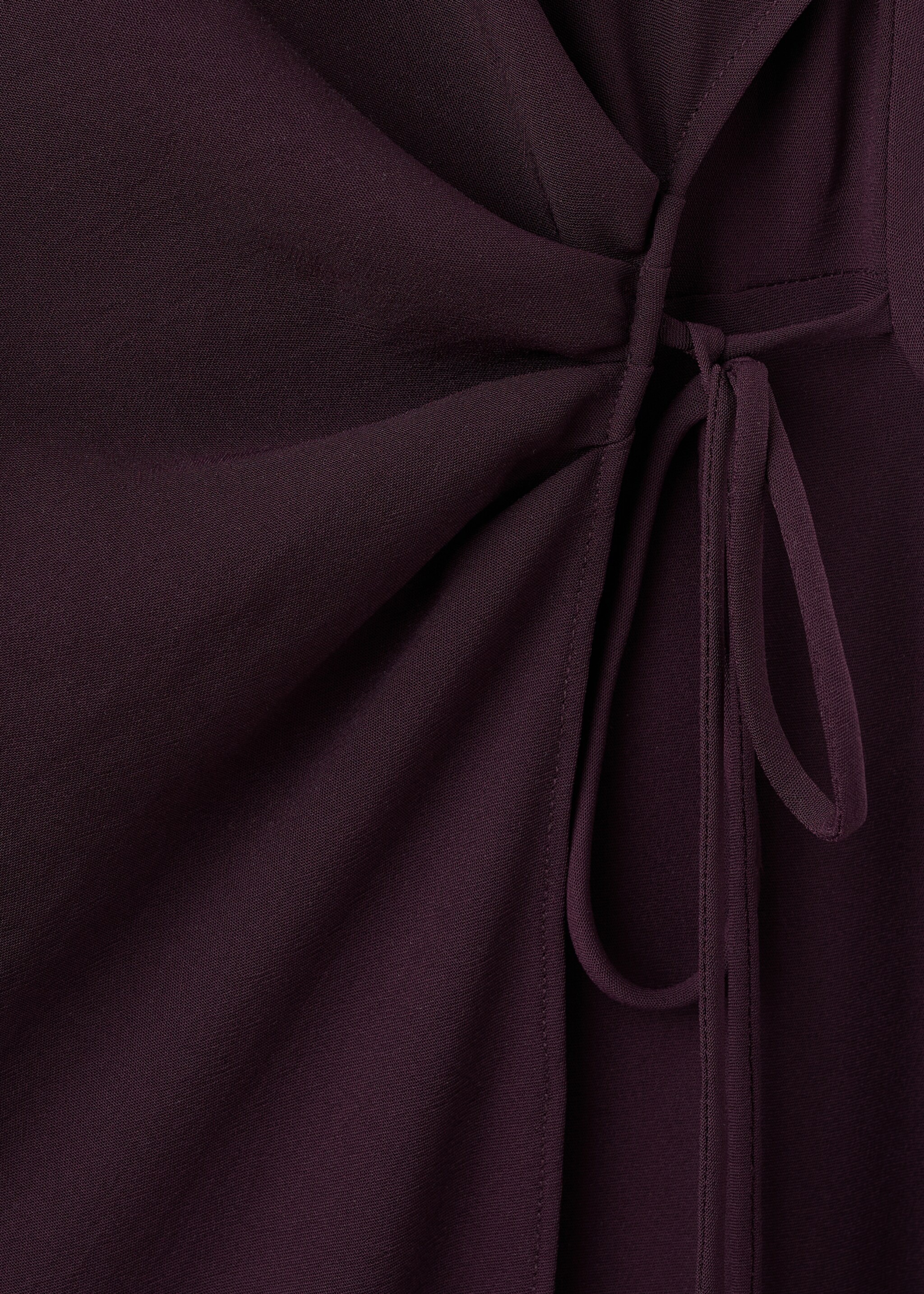 Turtleneck wrap dress - Details of the article 0, Purple. Ref: 17047807-00.