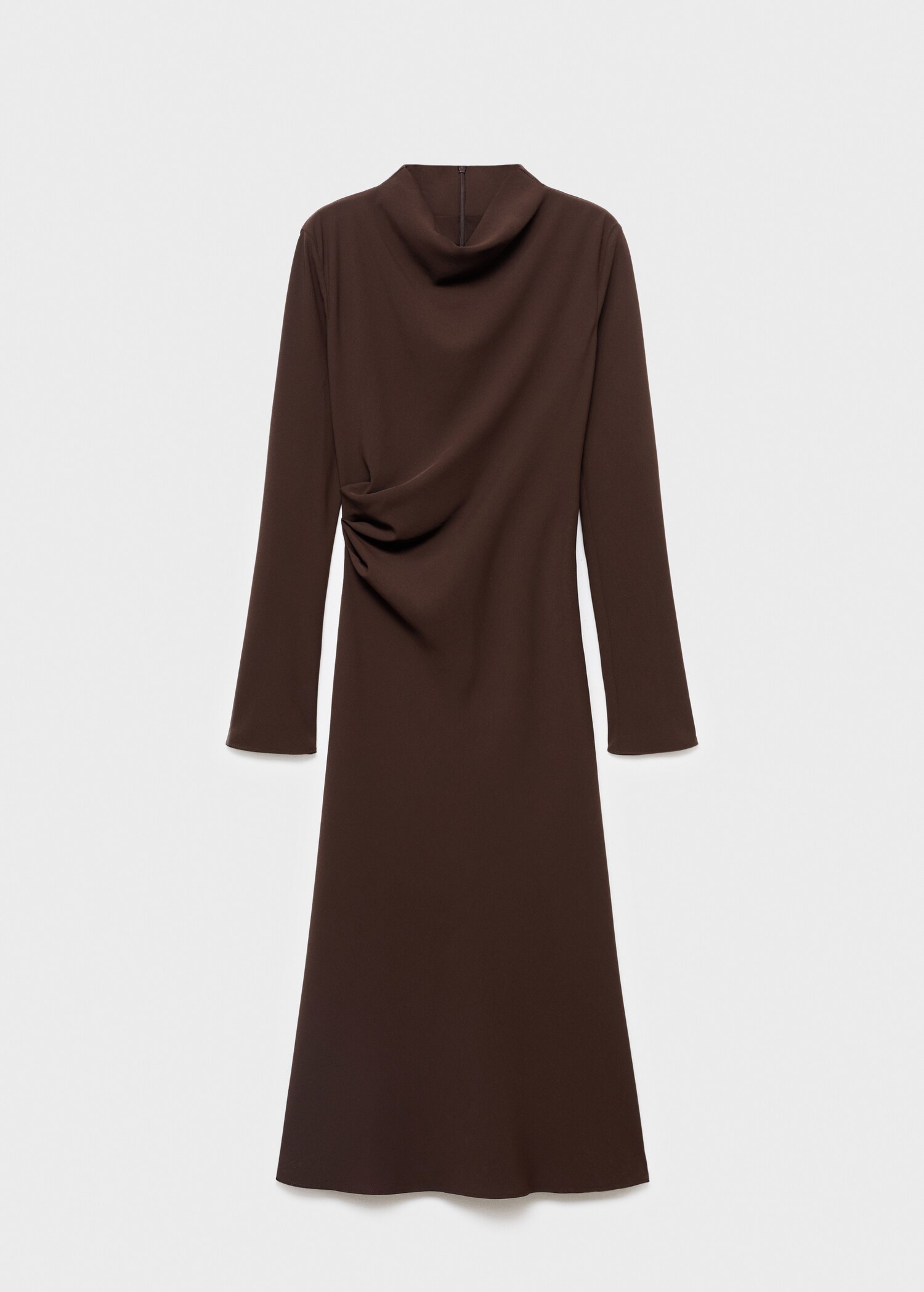 Ruched dress with draped neckline - Article without model