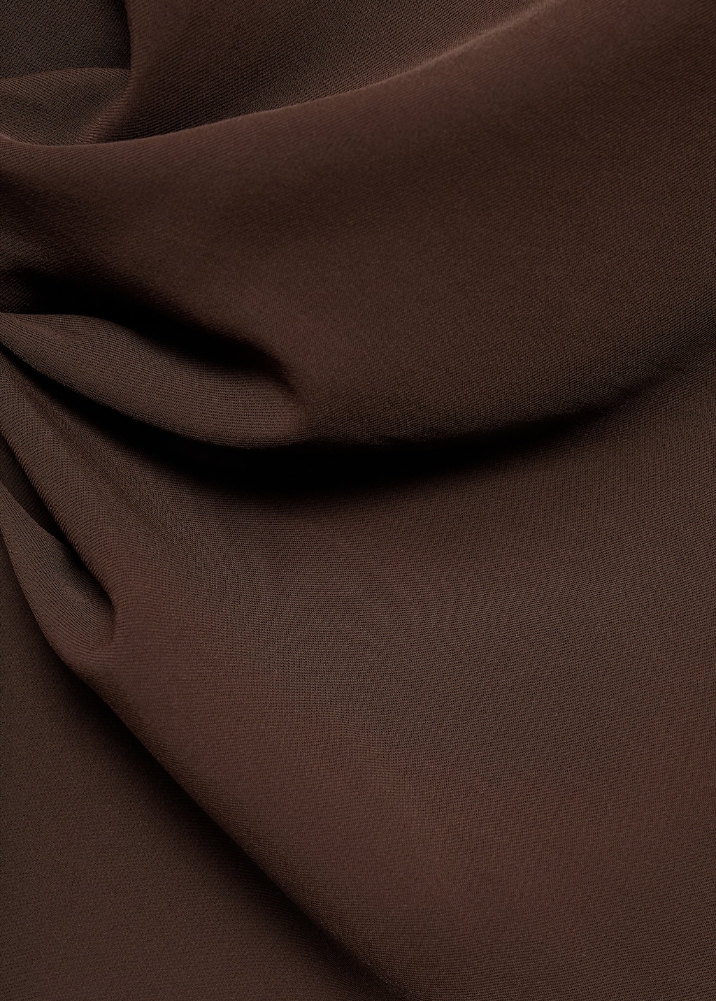 Mango Ruched dress with draped neckline