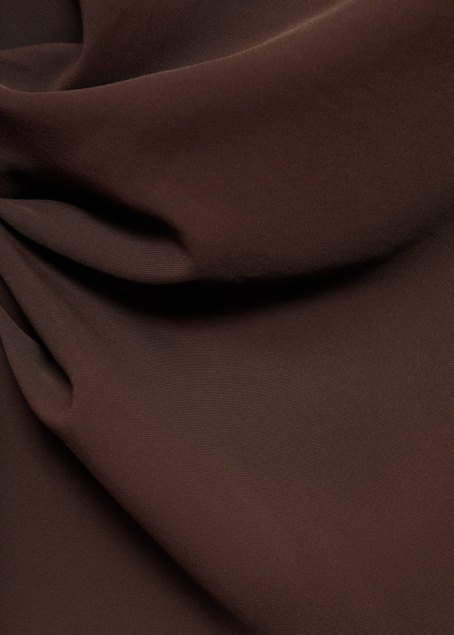 Ruched dress with draped neckline - Details of the article 0
