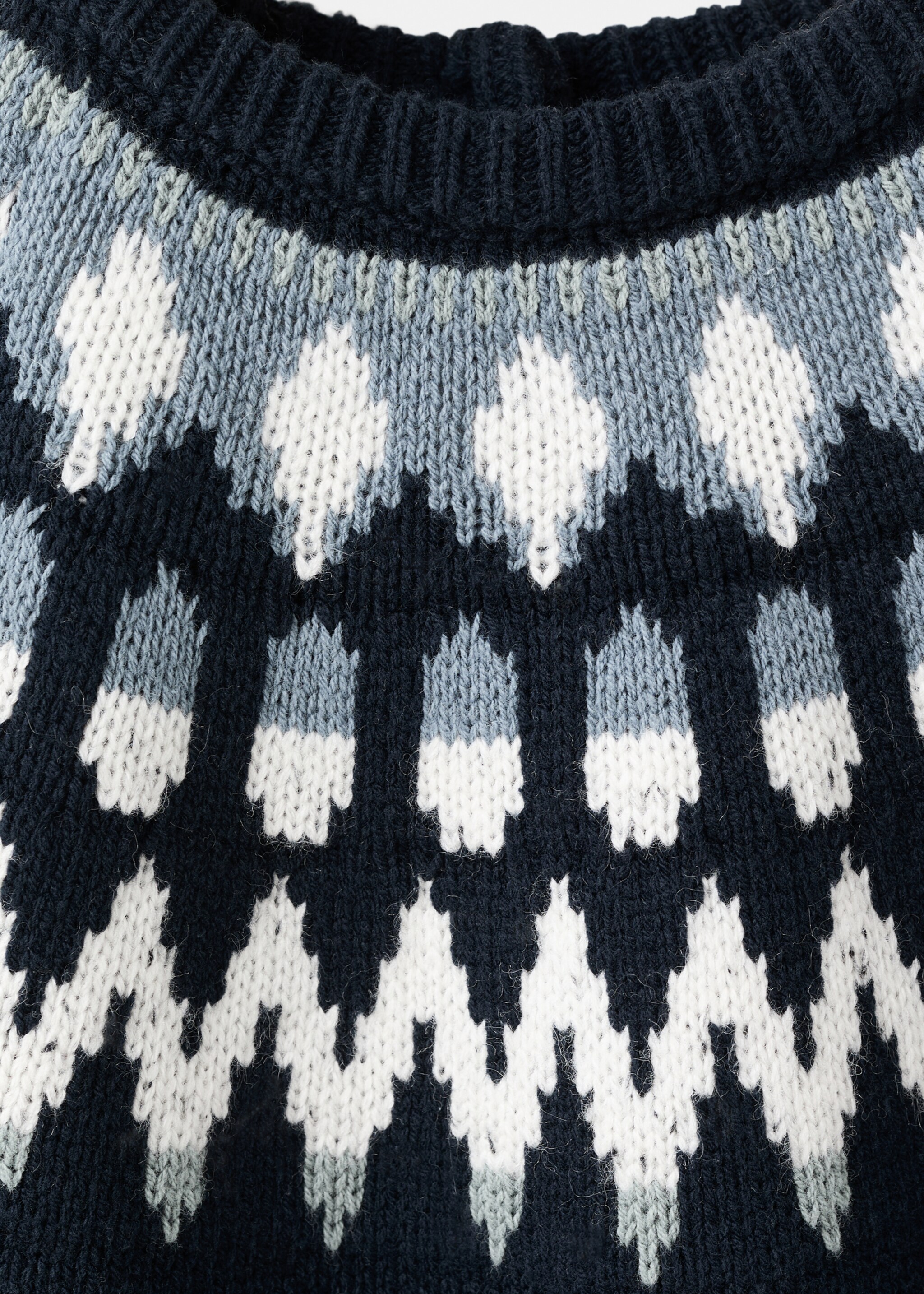 Pull-over maille jacquard - Détail de l'article 8, Bleu marine. Ref: 17047810-00.