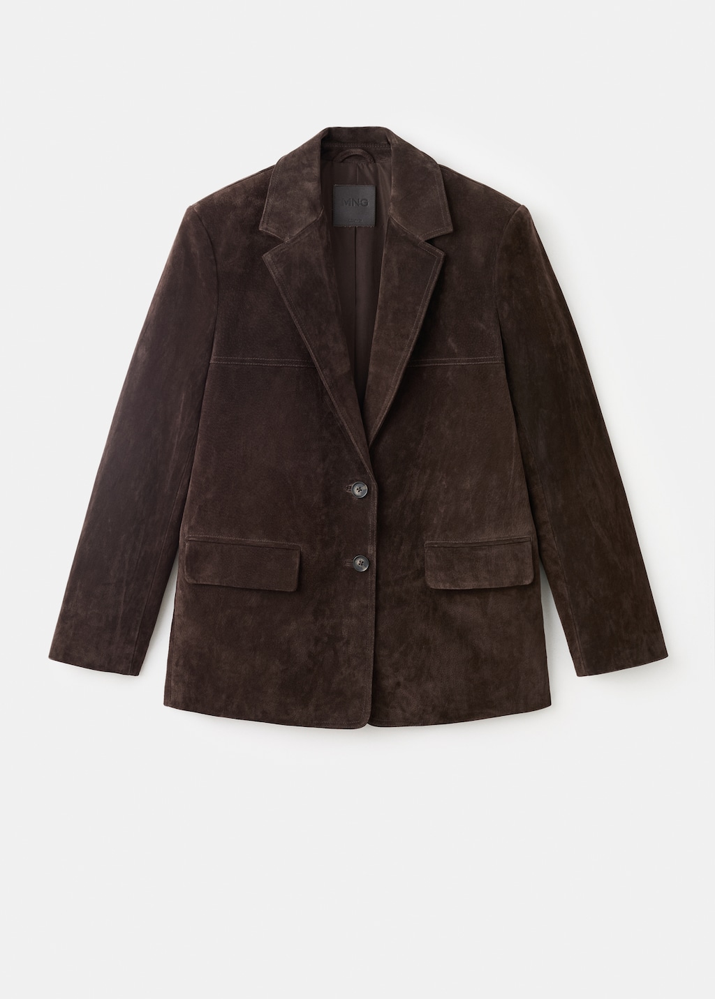 Mango Straight suede blazer