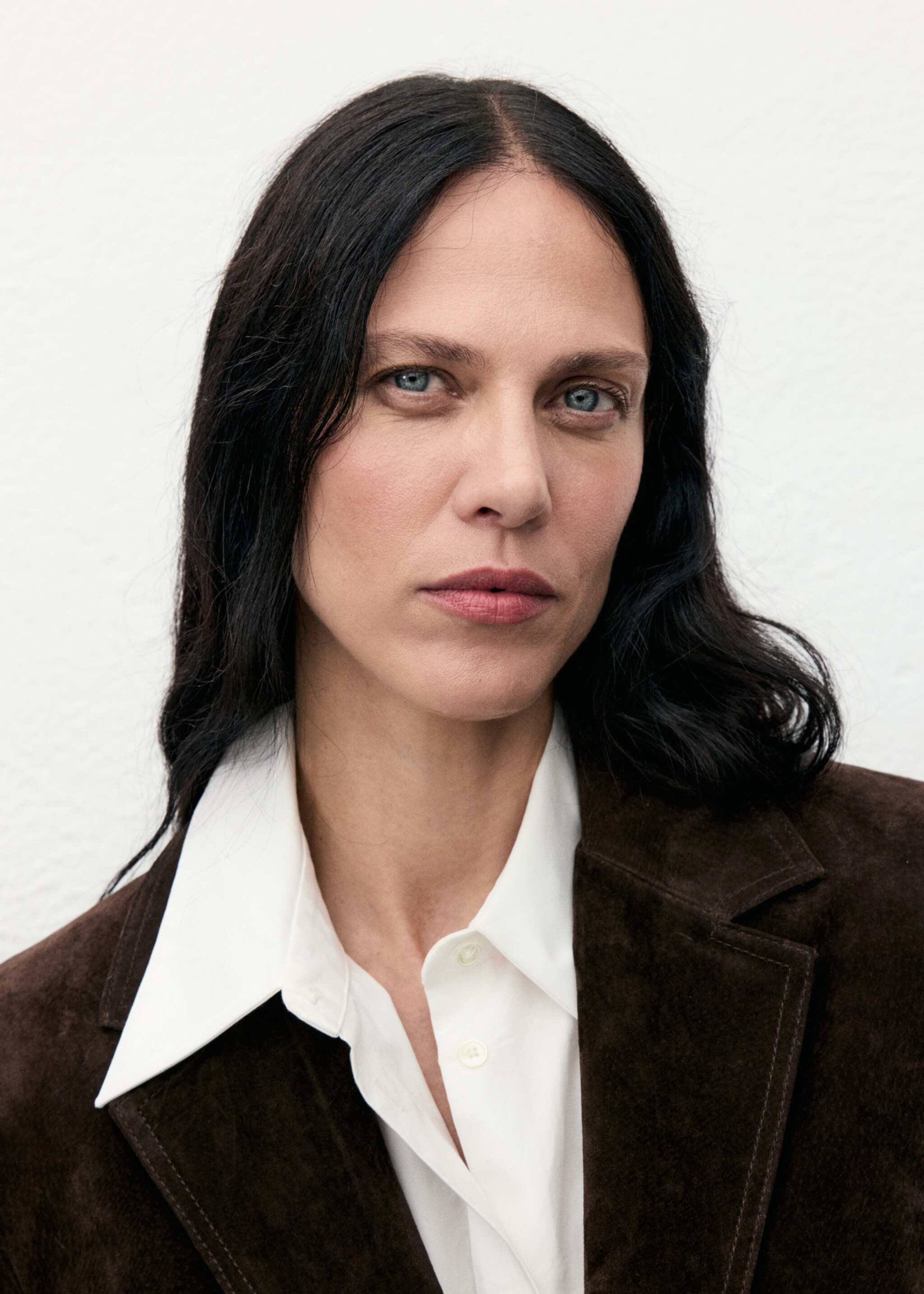 Oversized suede jacket - Details of the article 2, Chocolate. Ref: 17047811-00.