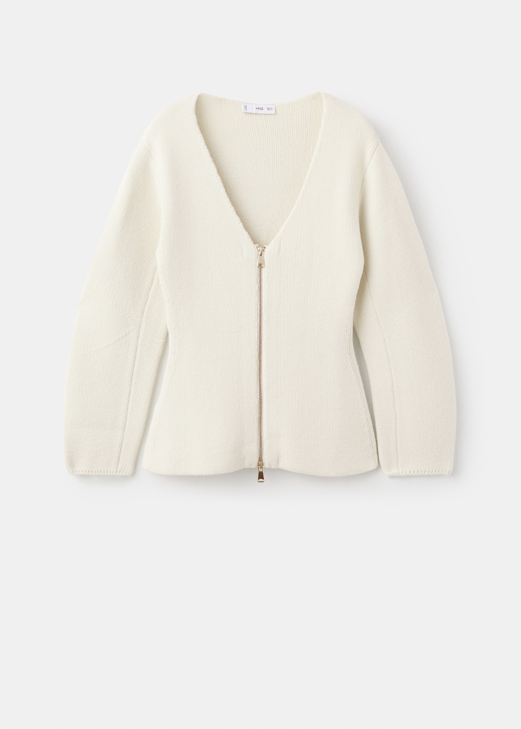 Mango Knitted jacket with zip
