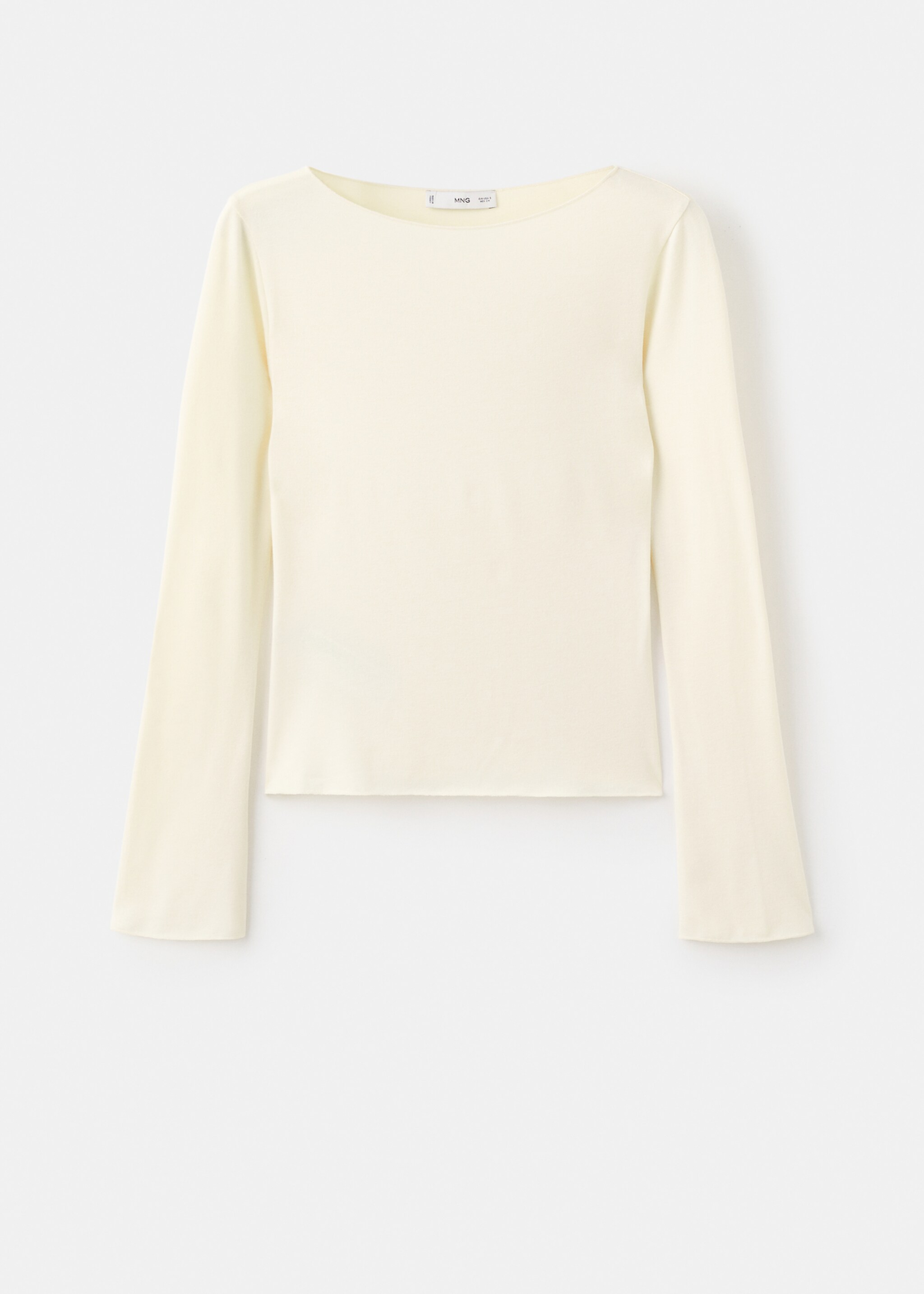 Boat neck t-shirt - Article without model, Vanilla. Ref: 17047817-00.