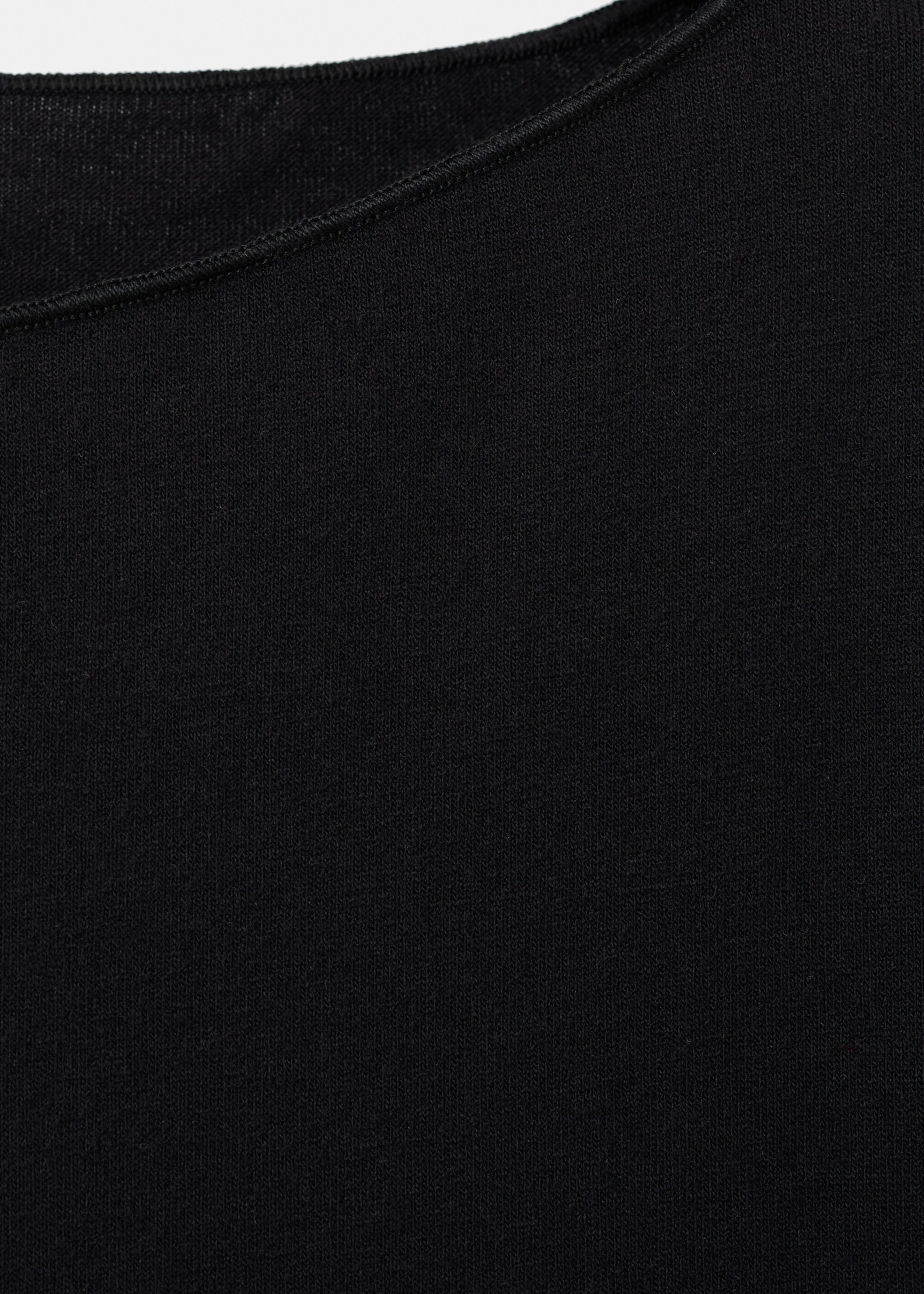 Boat neck t-shirt - Details of the article 8, Black. Ref: 17047817-00.