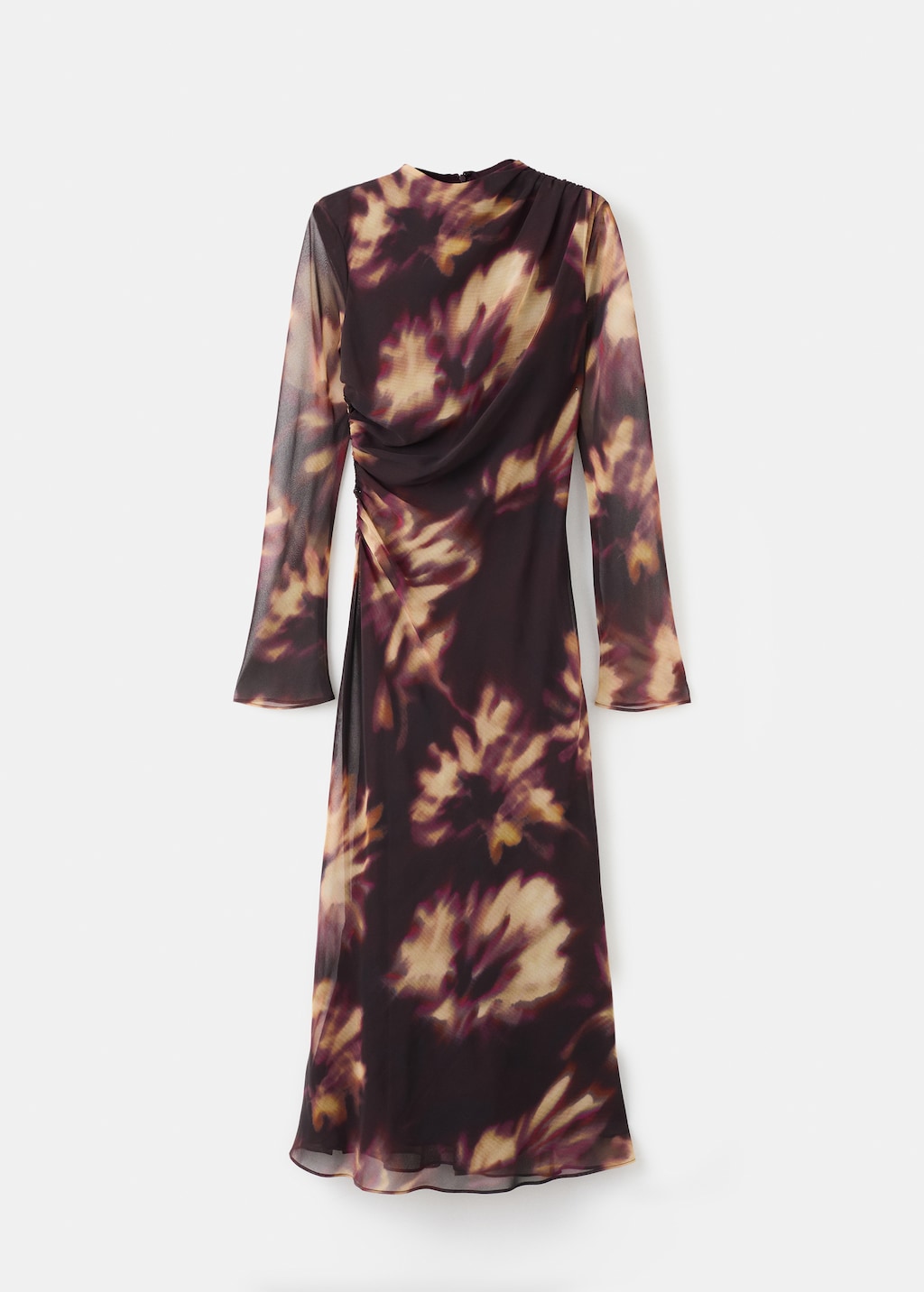 Tie-dye ruched dress