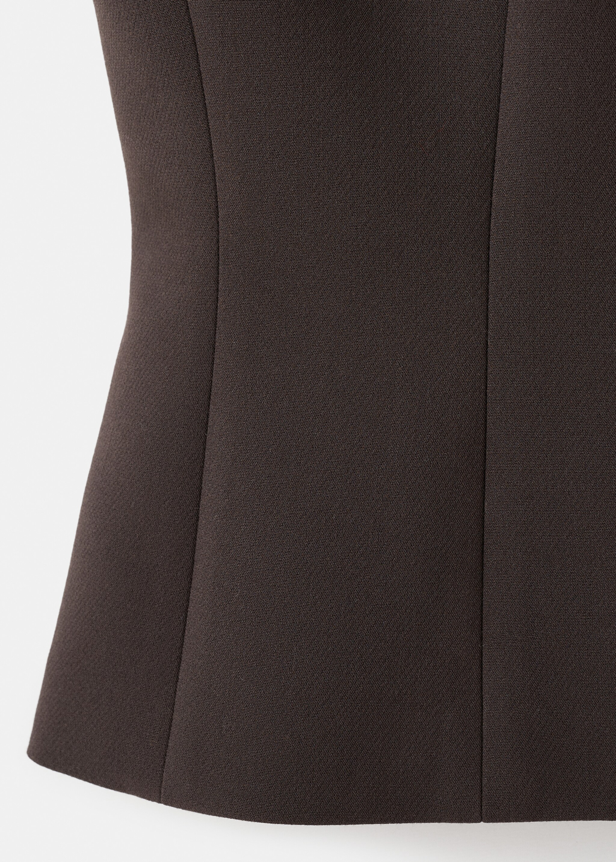 V-neck blouse with bows - Details of the article 0, Brown. Ref: 17047819-00.