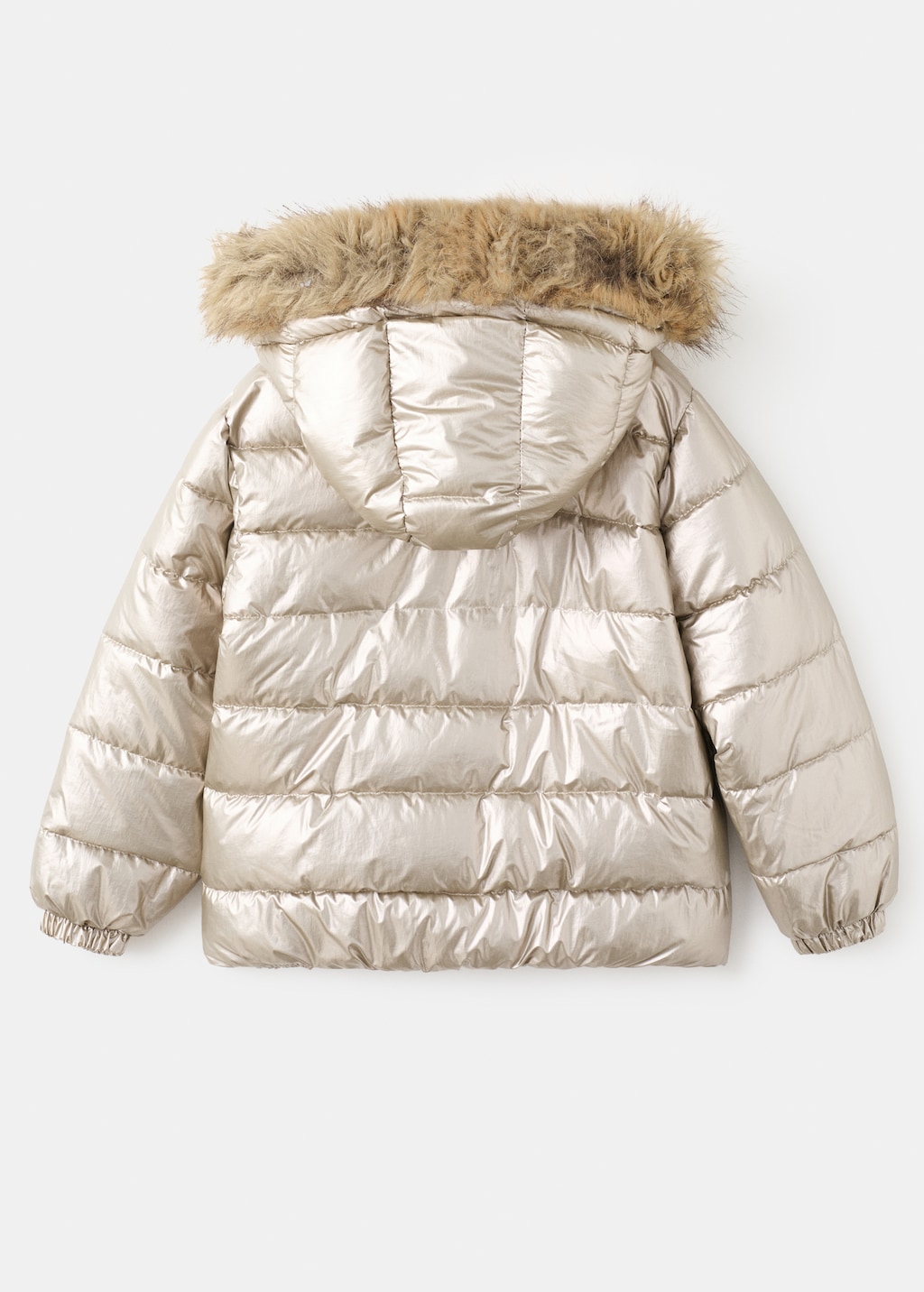 Metallic puffer jacket