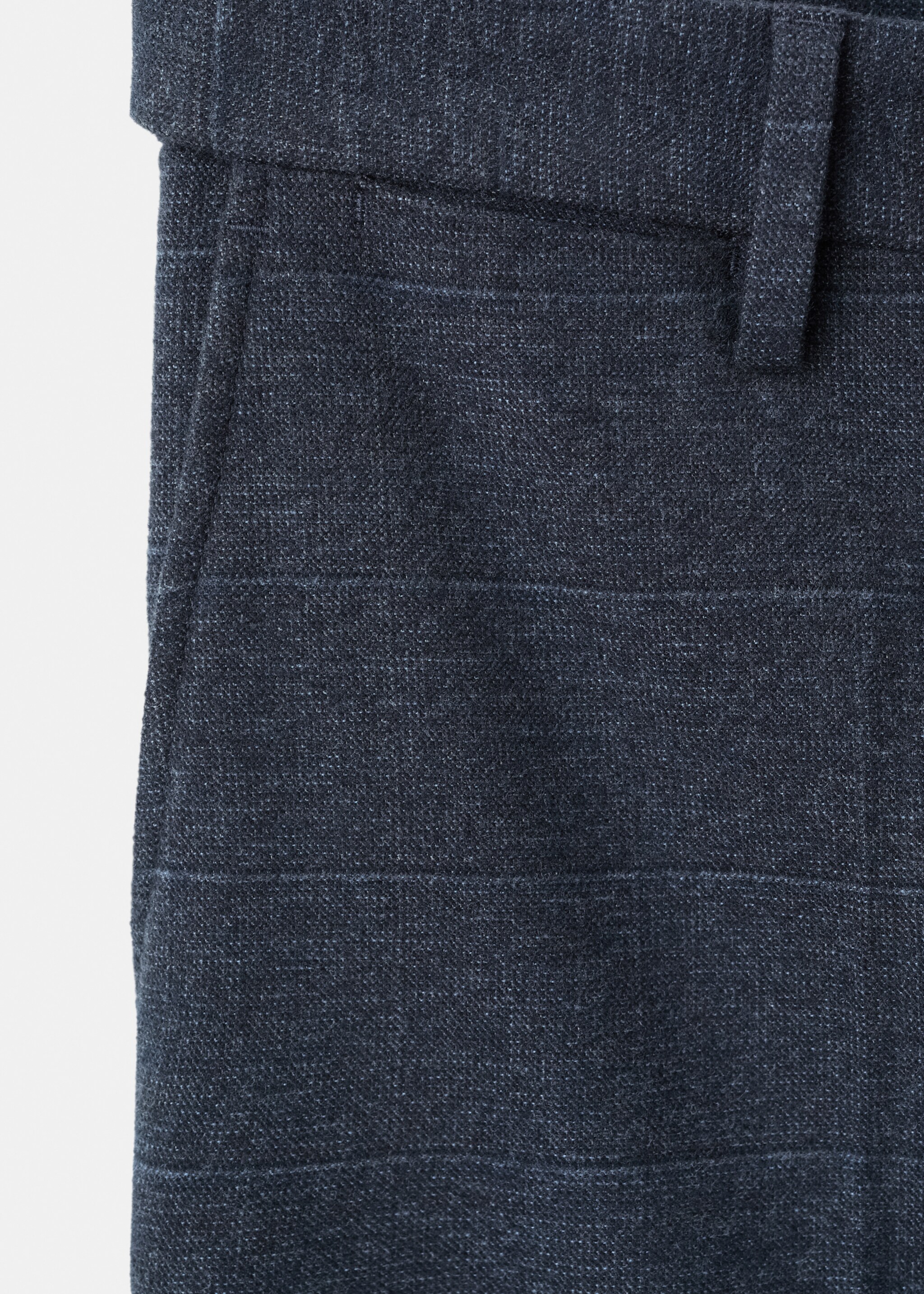 Slim-fit flannel trousers - Details of the article 0, Navy. Ref: 17047884-00.