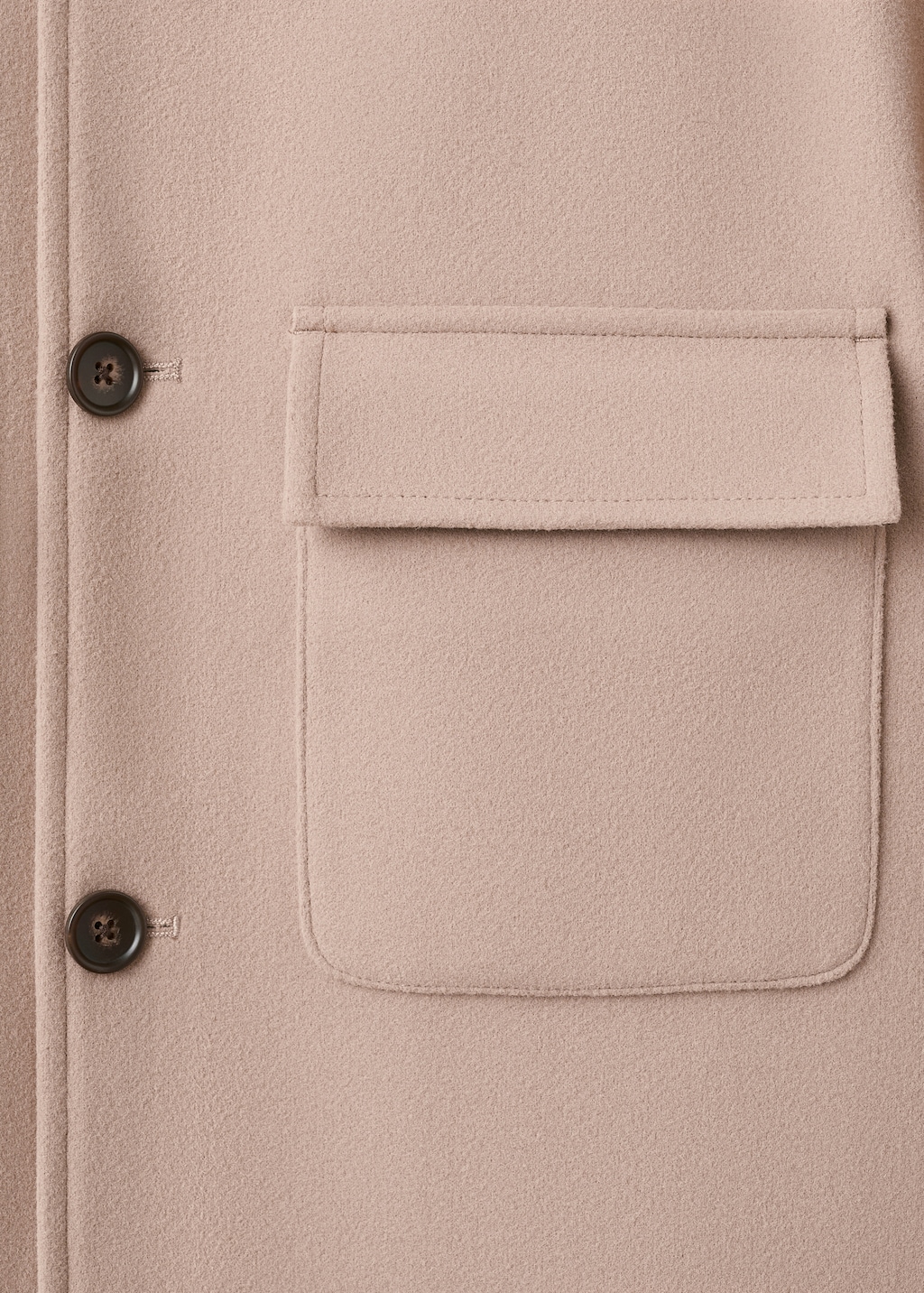 Wool jacket with lapel pockets