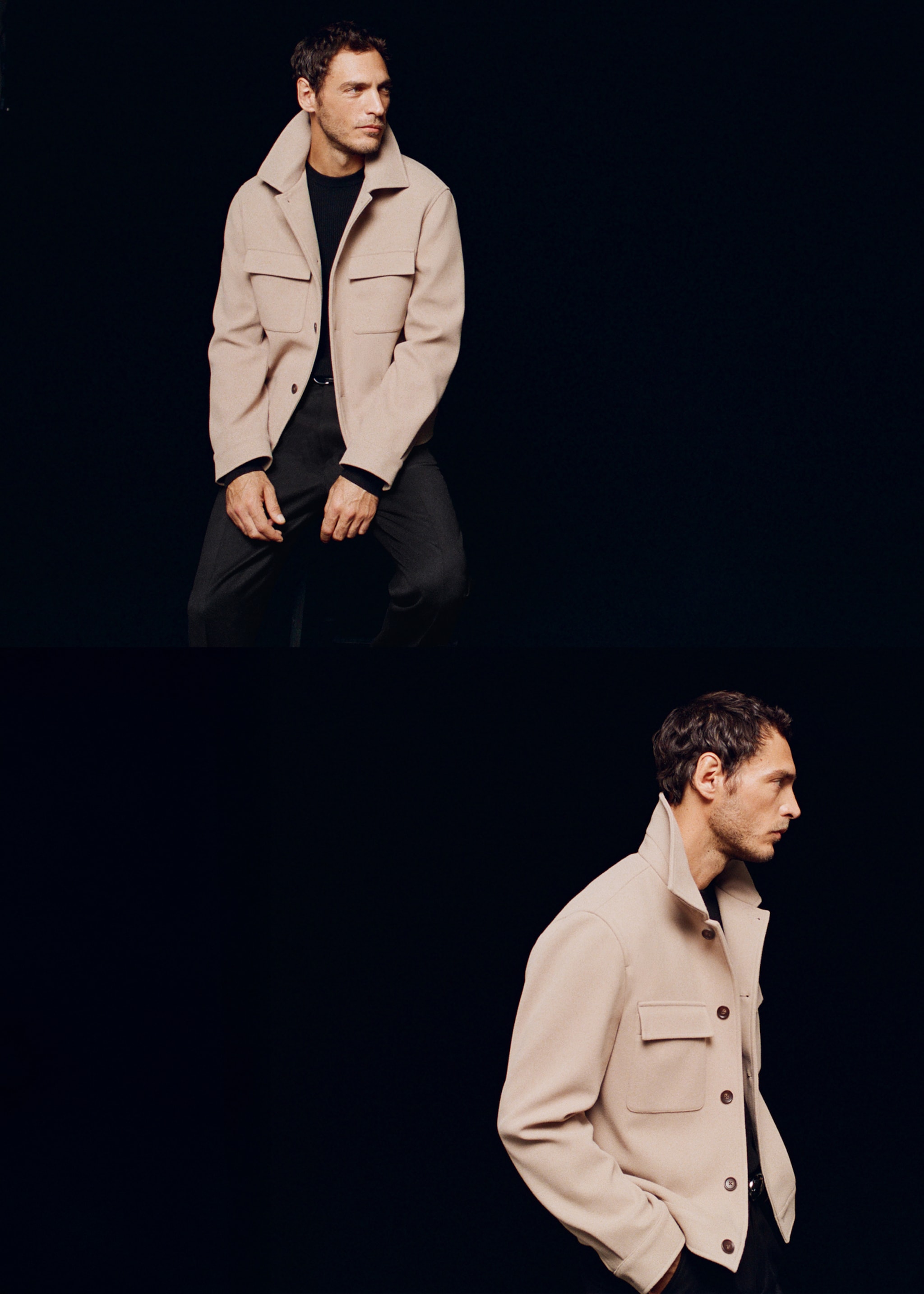 Chaqueta paño bolsillos solapa - Detalle del artículo 3, Marrón medio. Ref: 17047887-00.