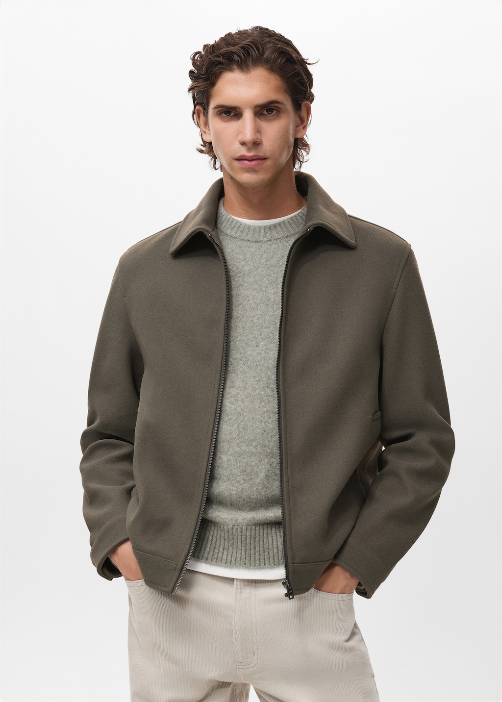 Jacket with zip pockets