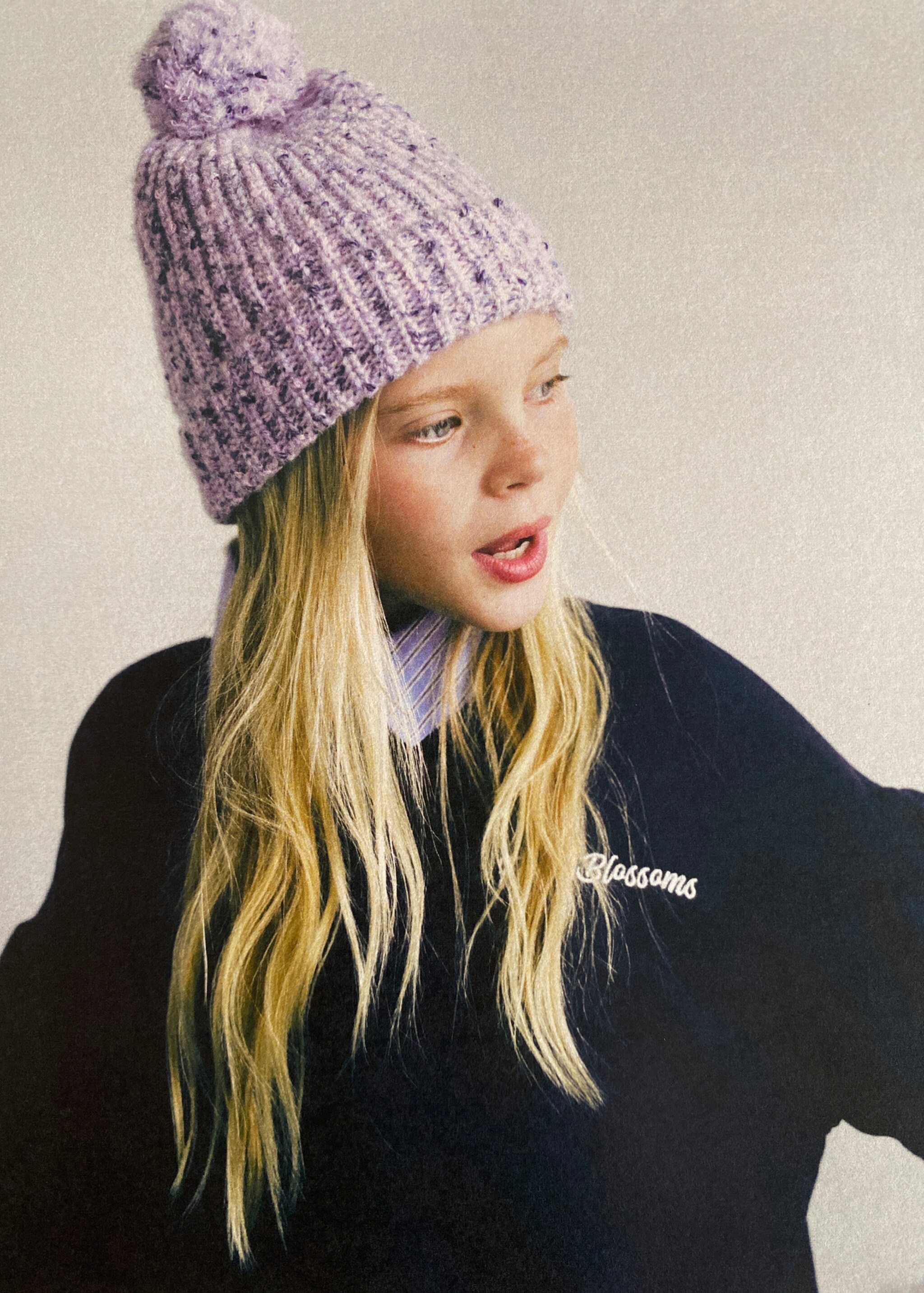 Gemustertes Sweatshirt mit Stickerei - Detail des Artikels 6, Marineblau. Ref: 17047890-00.