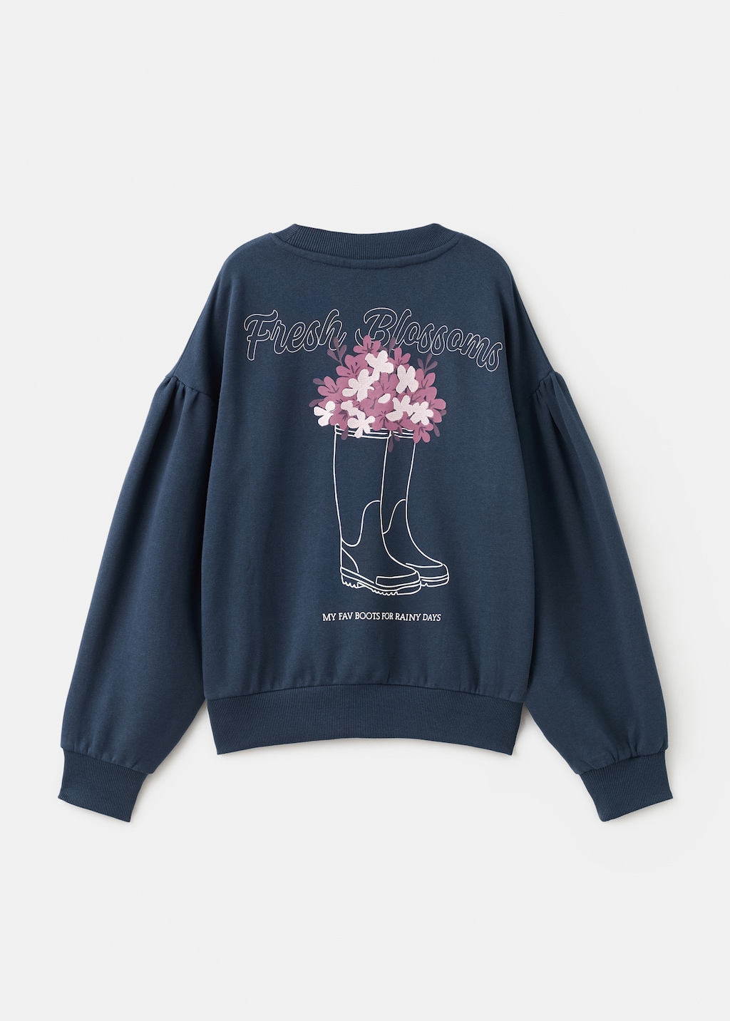 Printed embroidered sweatshirt