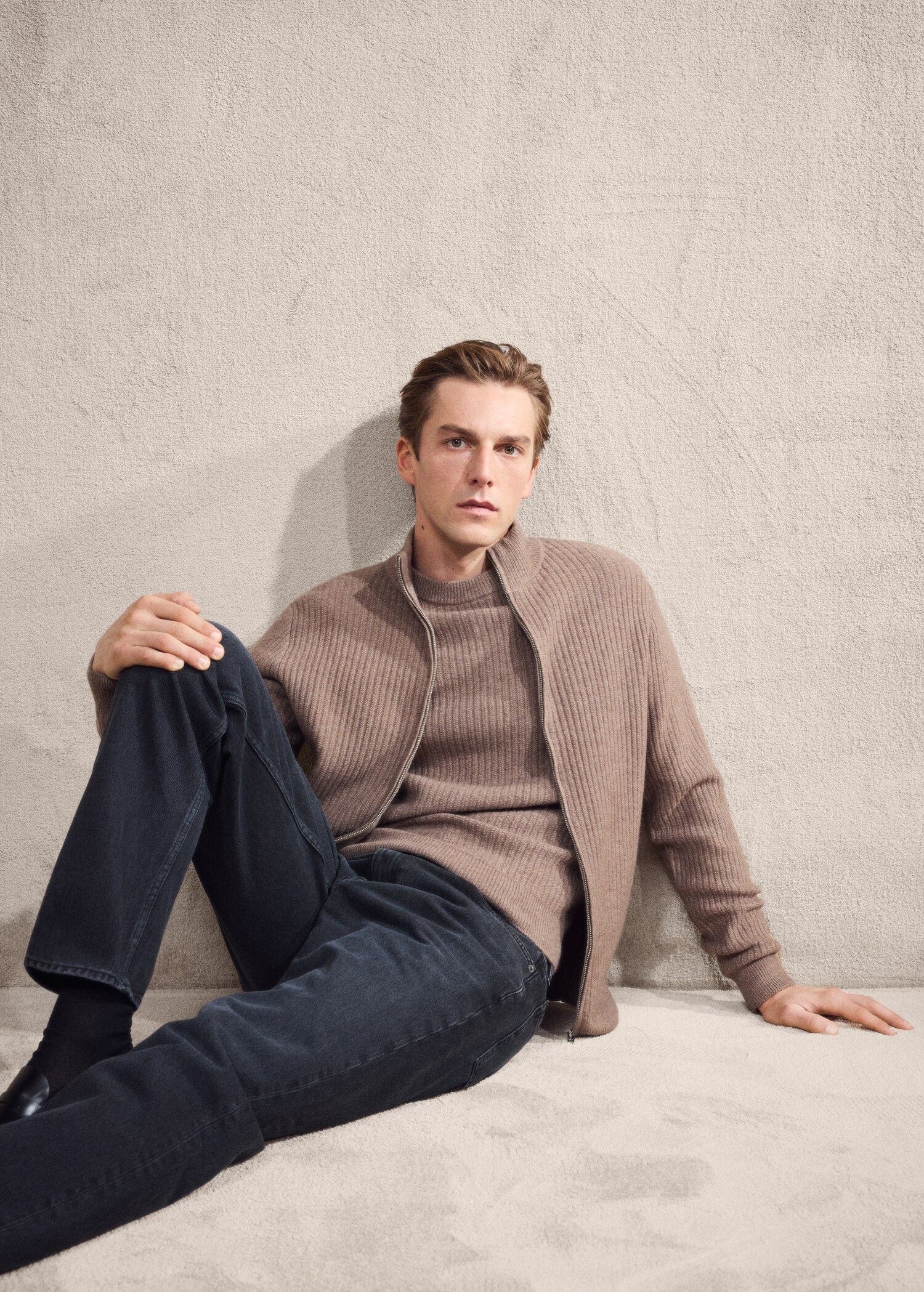 Cardigan maille côtelée à zip - Détail de l'article 3