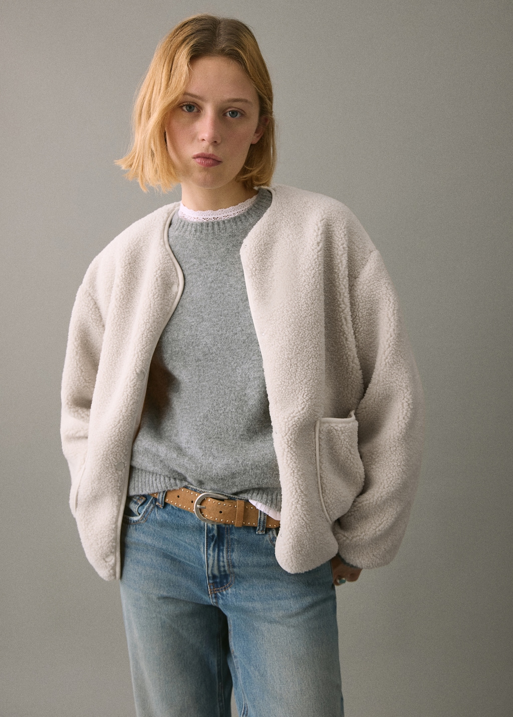 Shearling-effect jacket