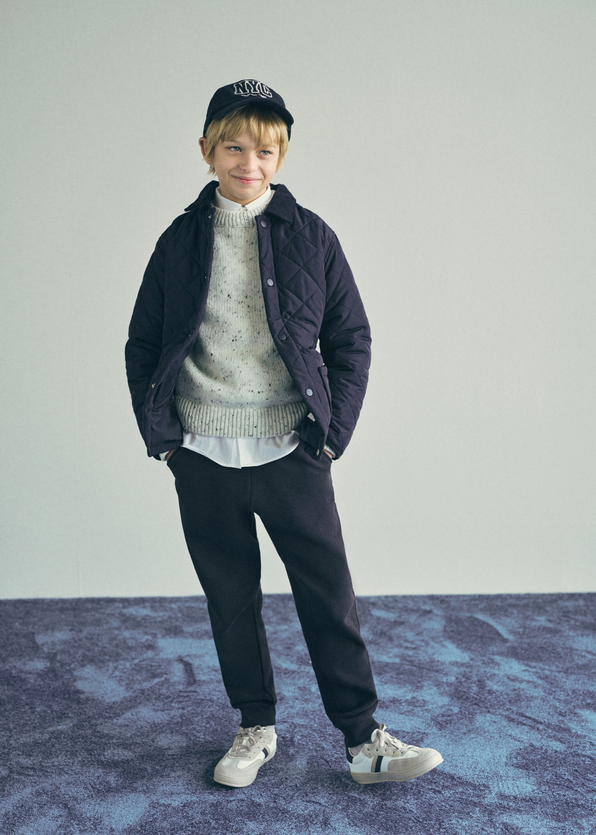 Cotton drawstring joggers - Details of the article 5, Charcoal. Ref: 17047899-00.