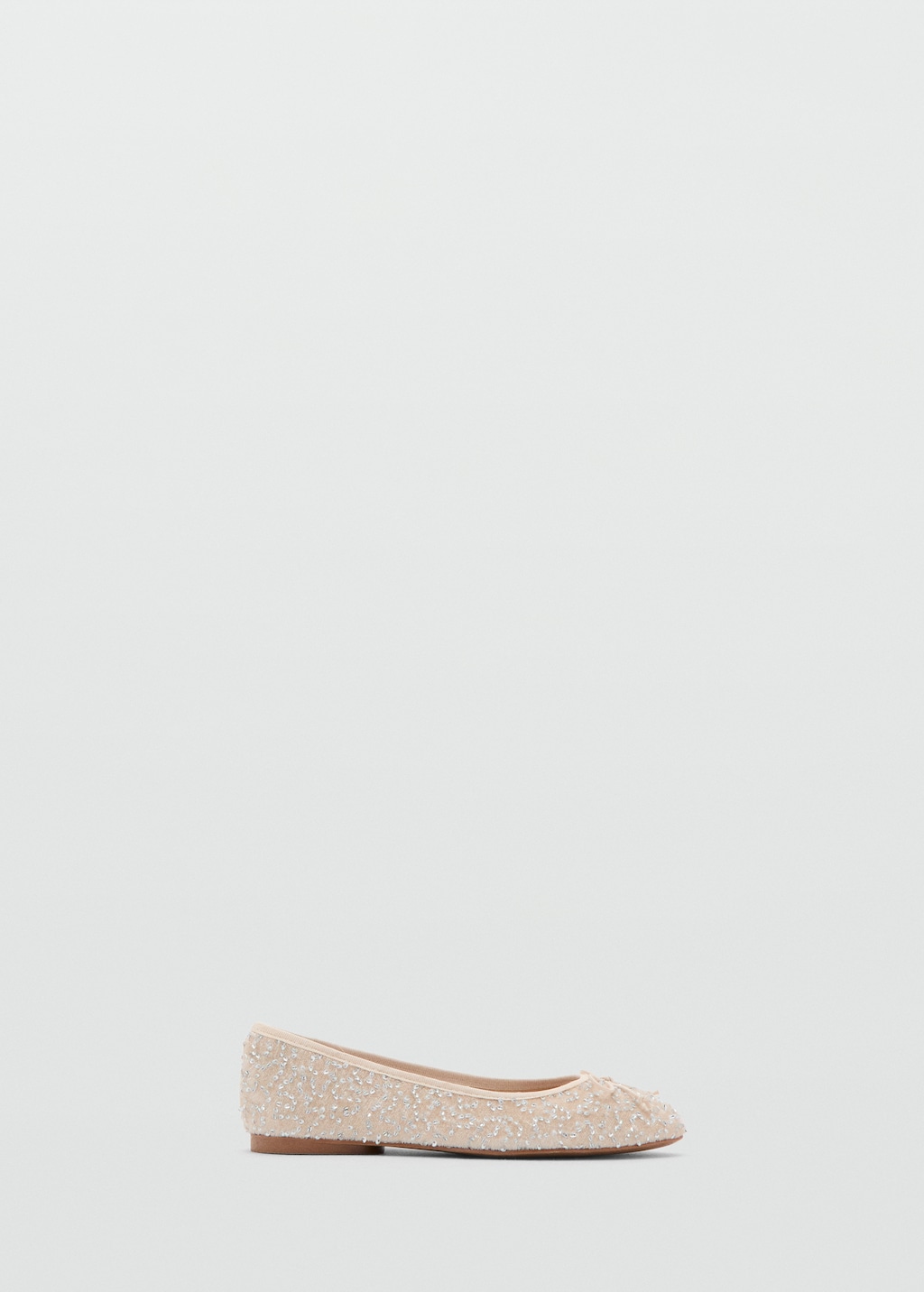 Glitter ballet flats with bow