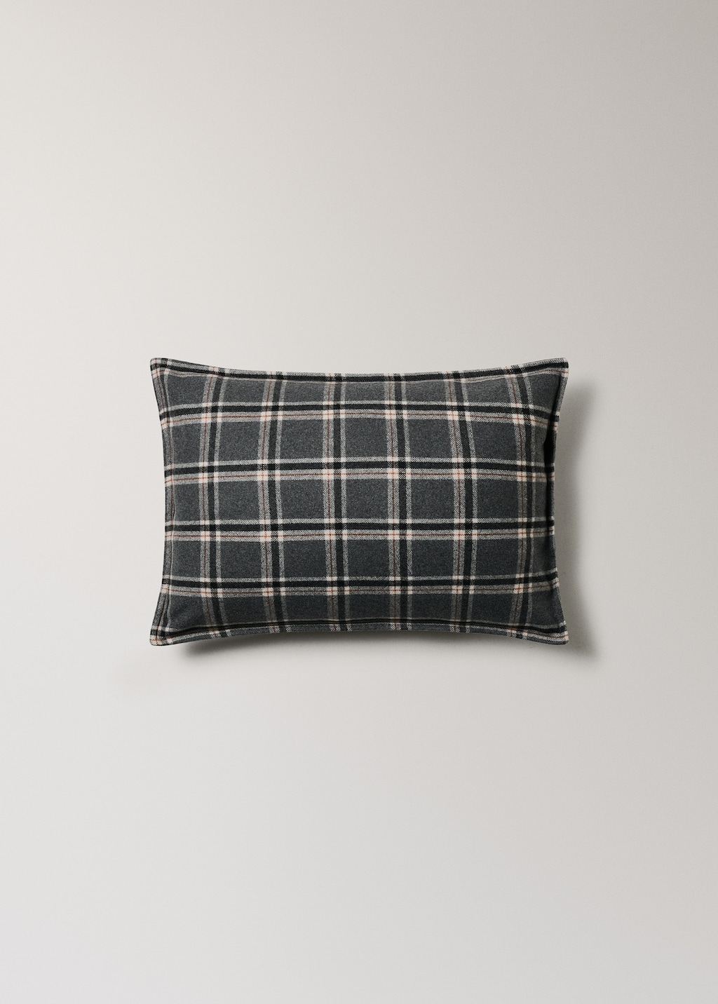 Wool check cushion cover 40x60 cm