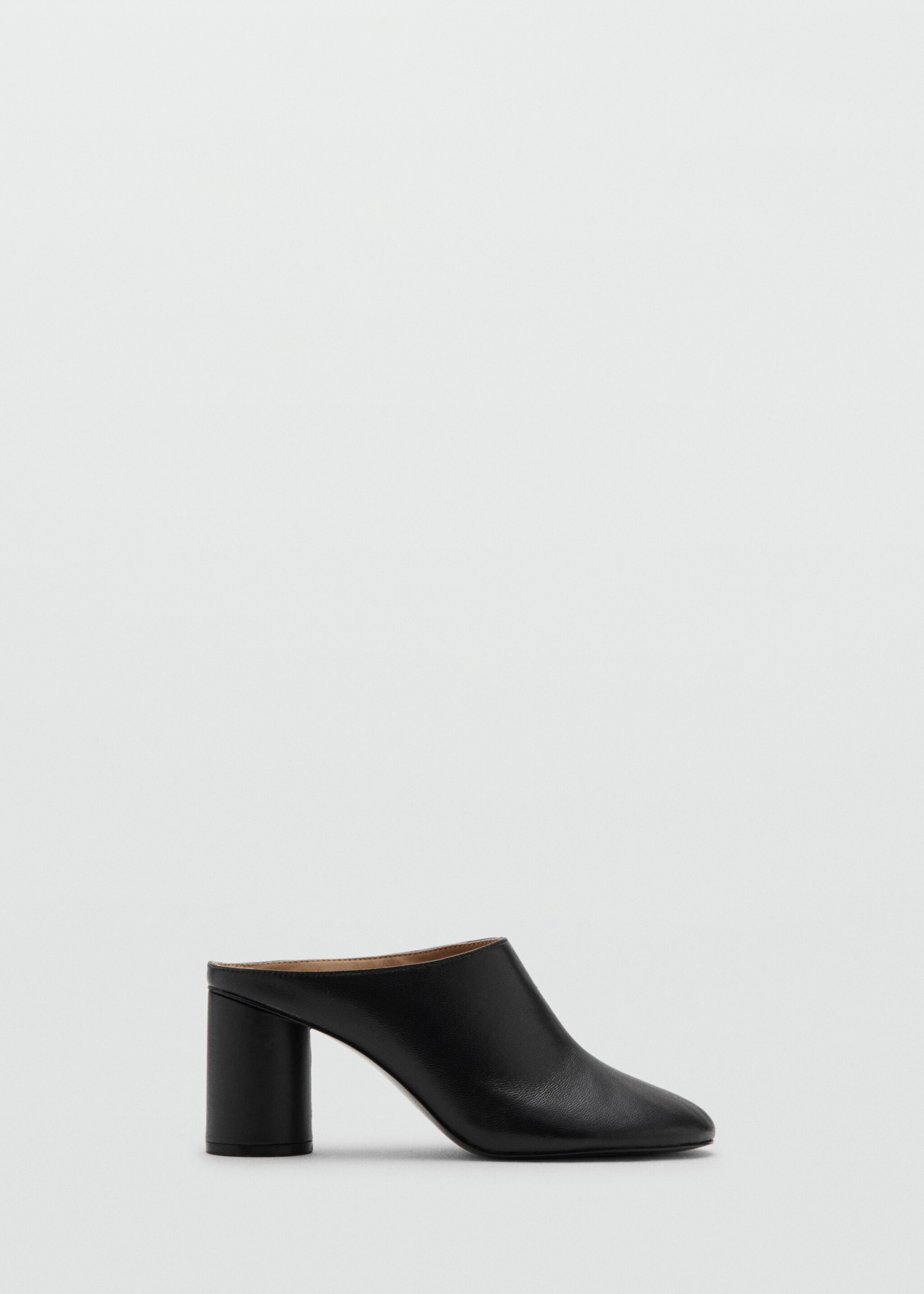 Leather heeled clogs - Article without model, Black. Ref: 17047903-00.