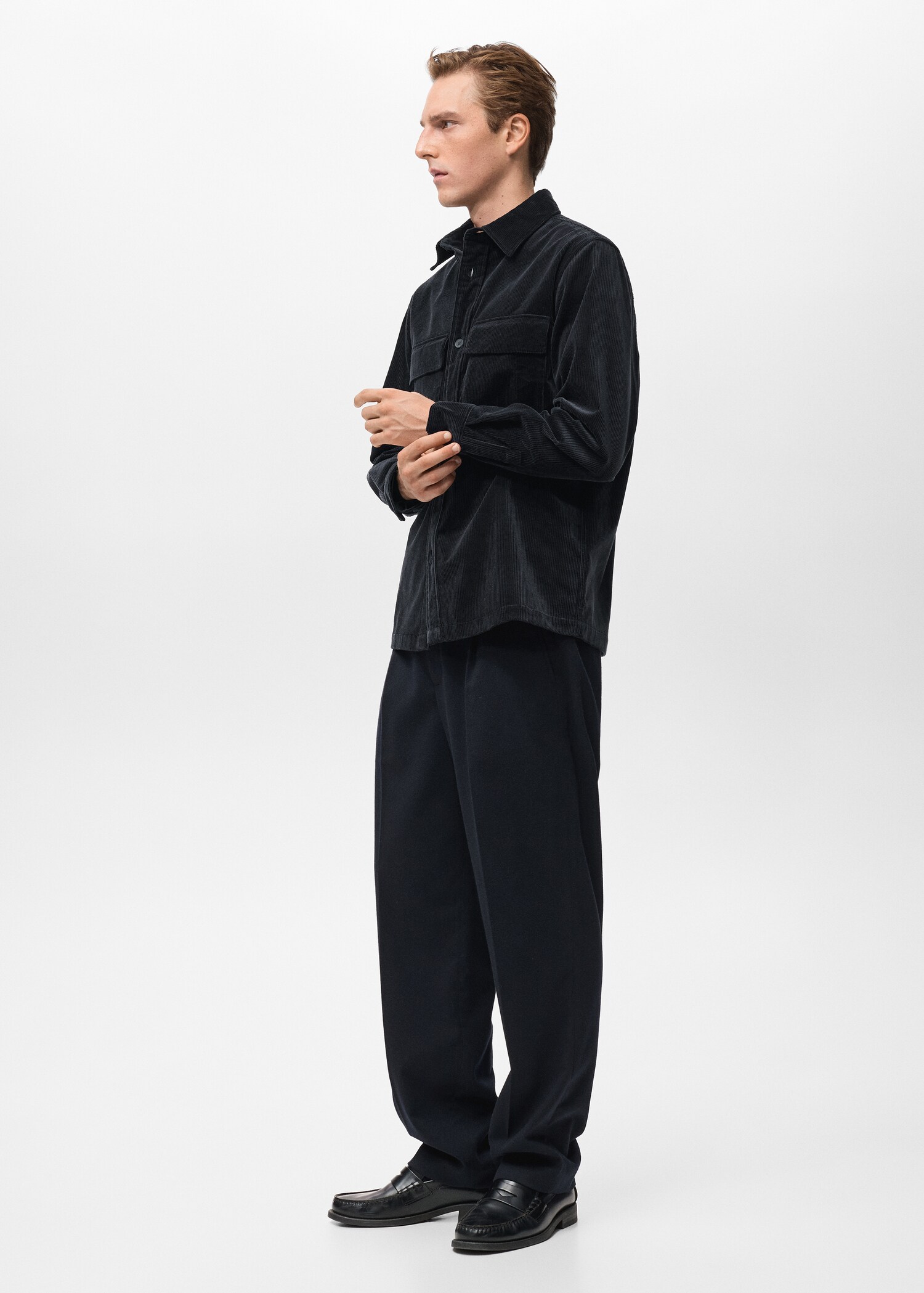 Corduroy overshirt with pockets - Details of the article 2