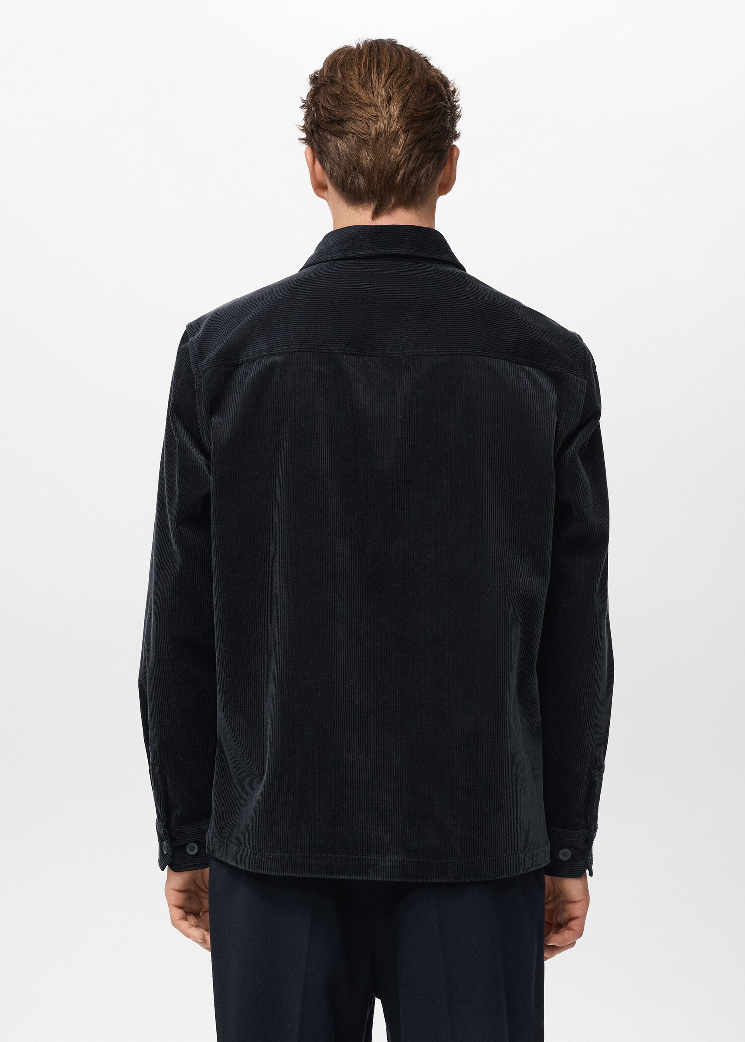 Corduroy overshirt with pockets - Reverse of the article