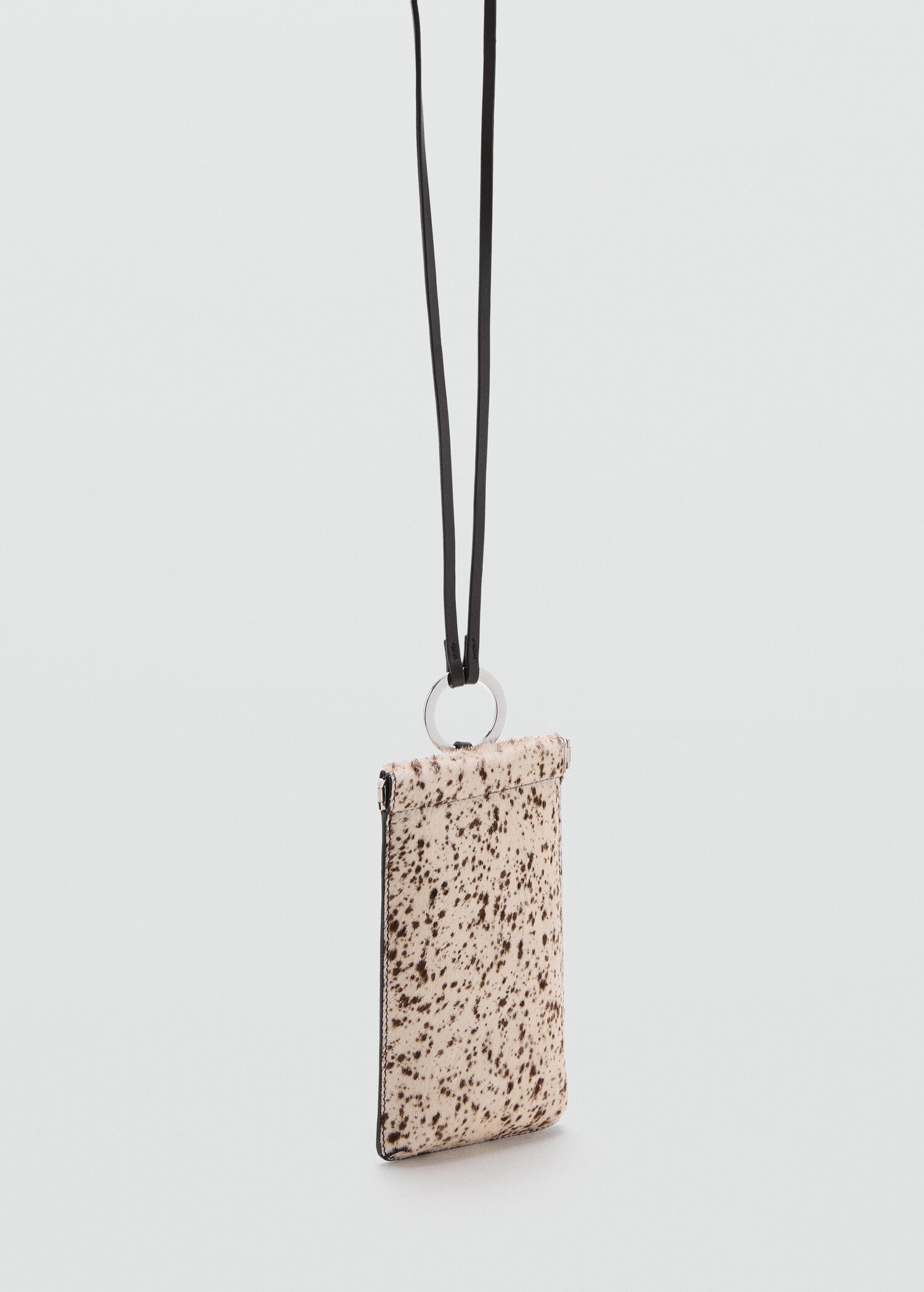 Leather and fur mobile phone case - Medium plane
