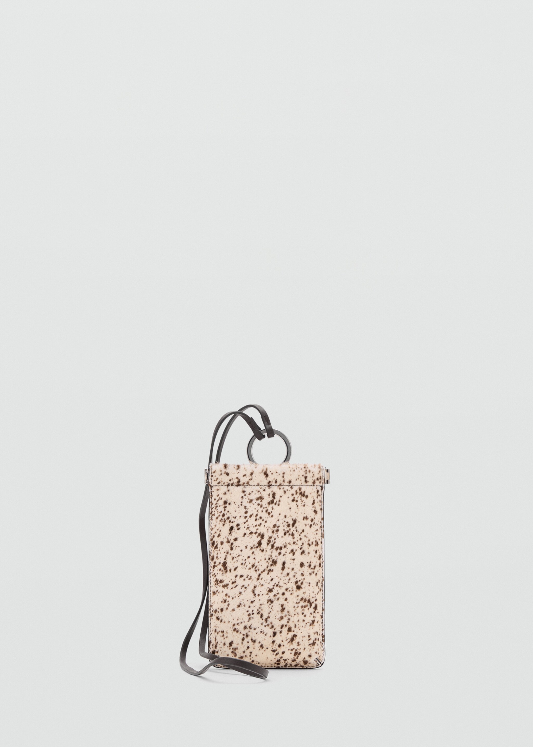 Leather and fur mobile phone case - Article without model, Brown. Ref: 17047906-00.