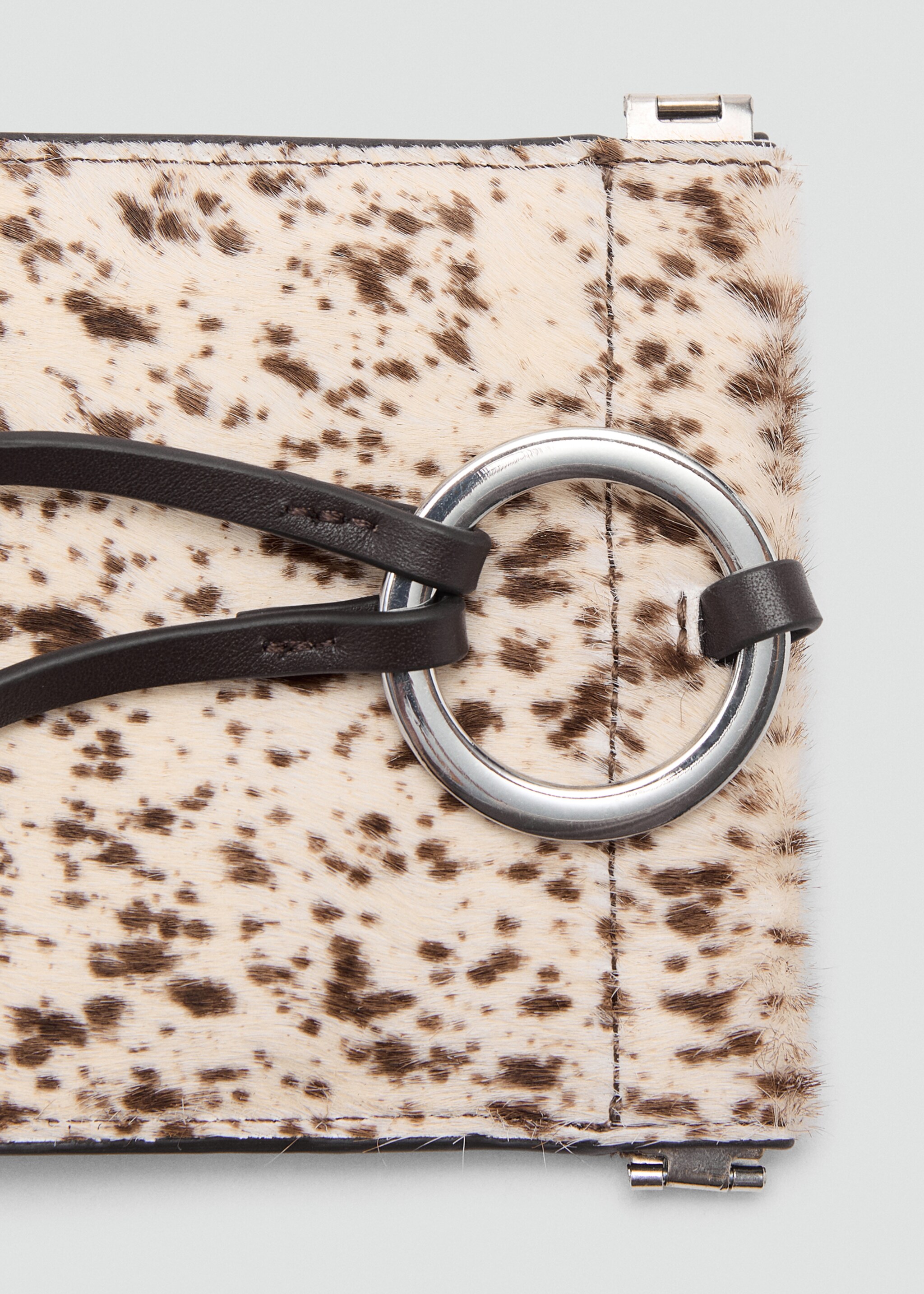 Leather and fur mobile phone case - Details of the article 2, Brown. Ref: 17047906-00.