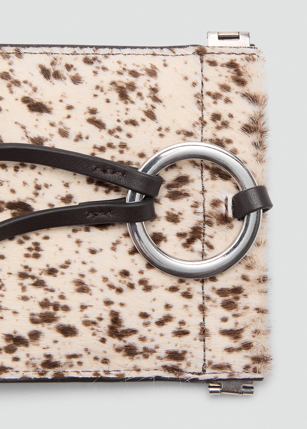 Leather and fur mobile phone case