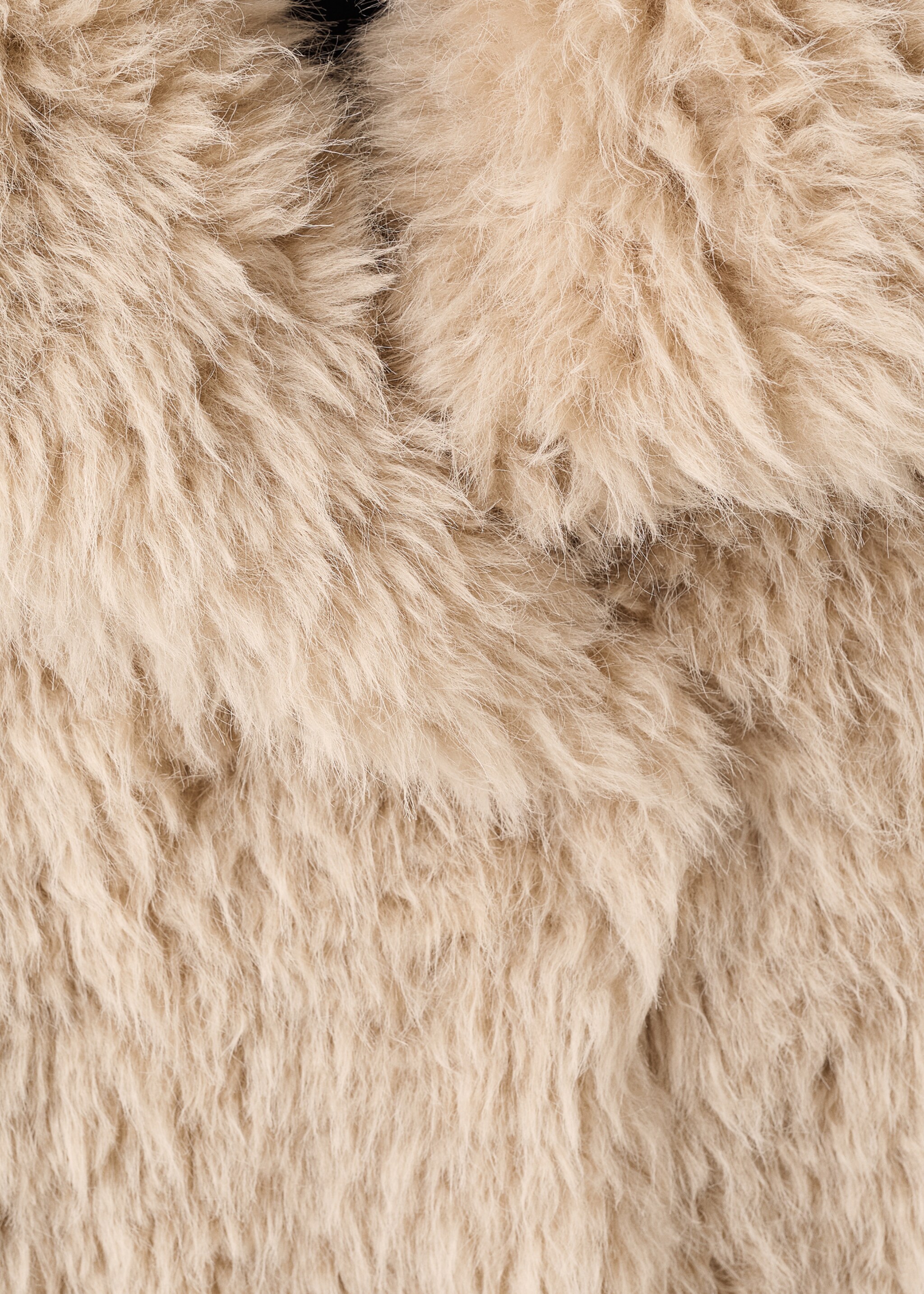 Manteau long fausse fourrure - Détail de l'article 8, Beige. Ref: 17047908-00.