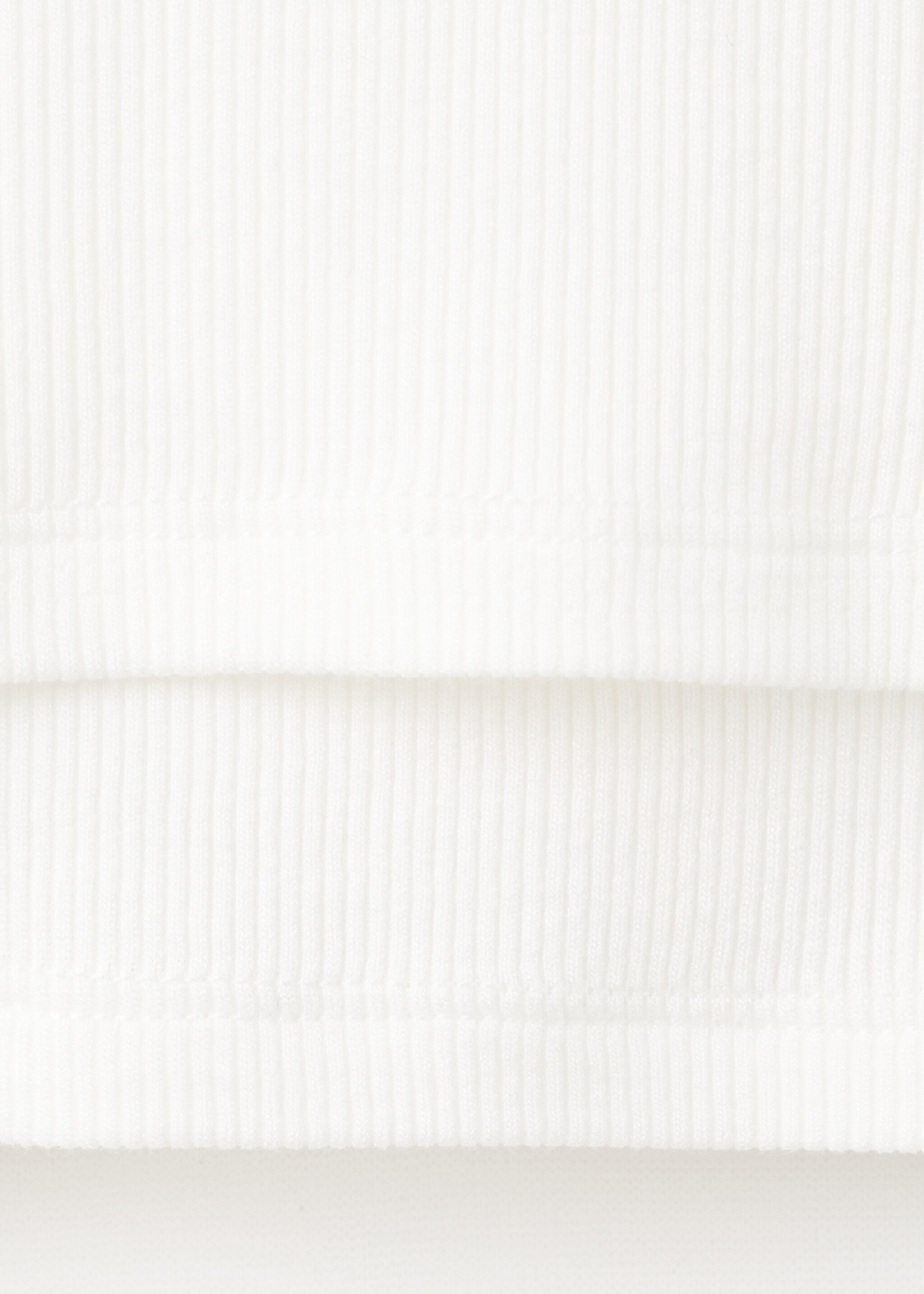 Combined ribbed T-shirt - Details of the article 0, Off White. Ref: 17047910-00.