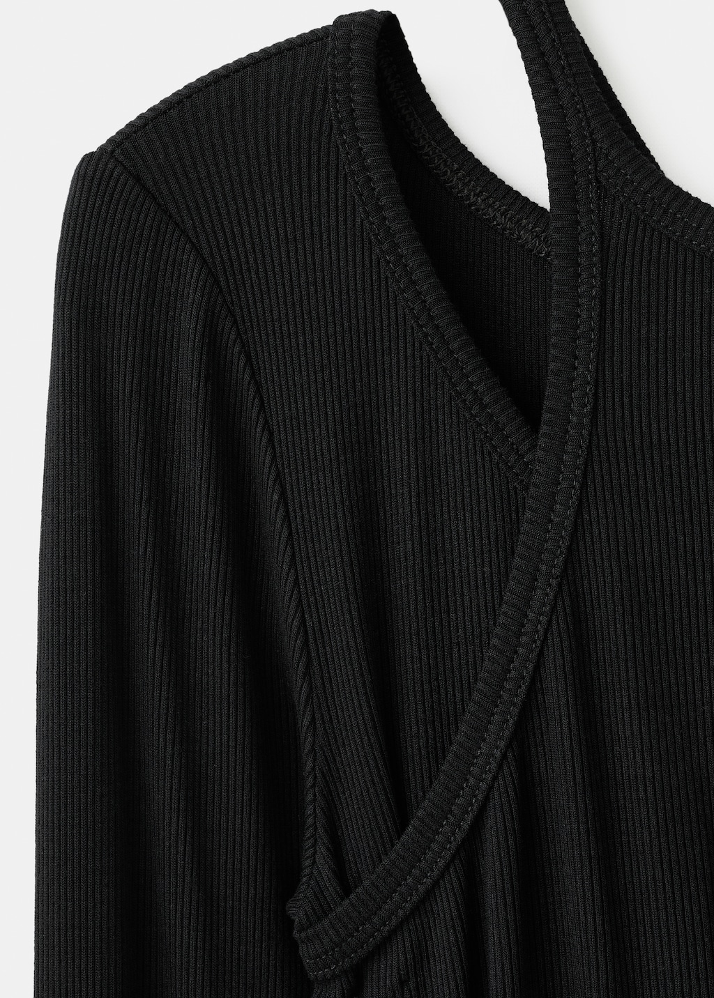 Ribbed combined t-shirt