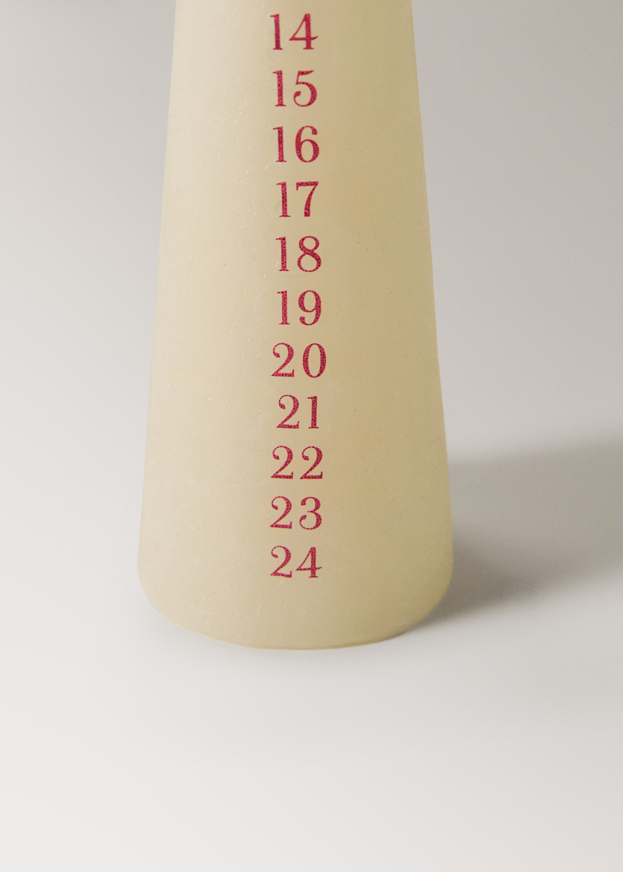 Decorative calendar candle - Details of the article 2, Green. Ref: 17047911-00.