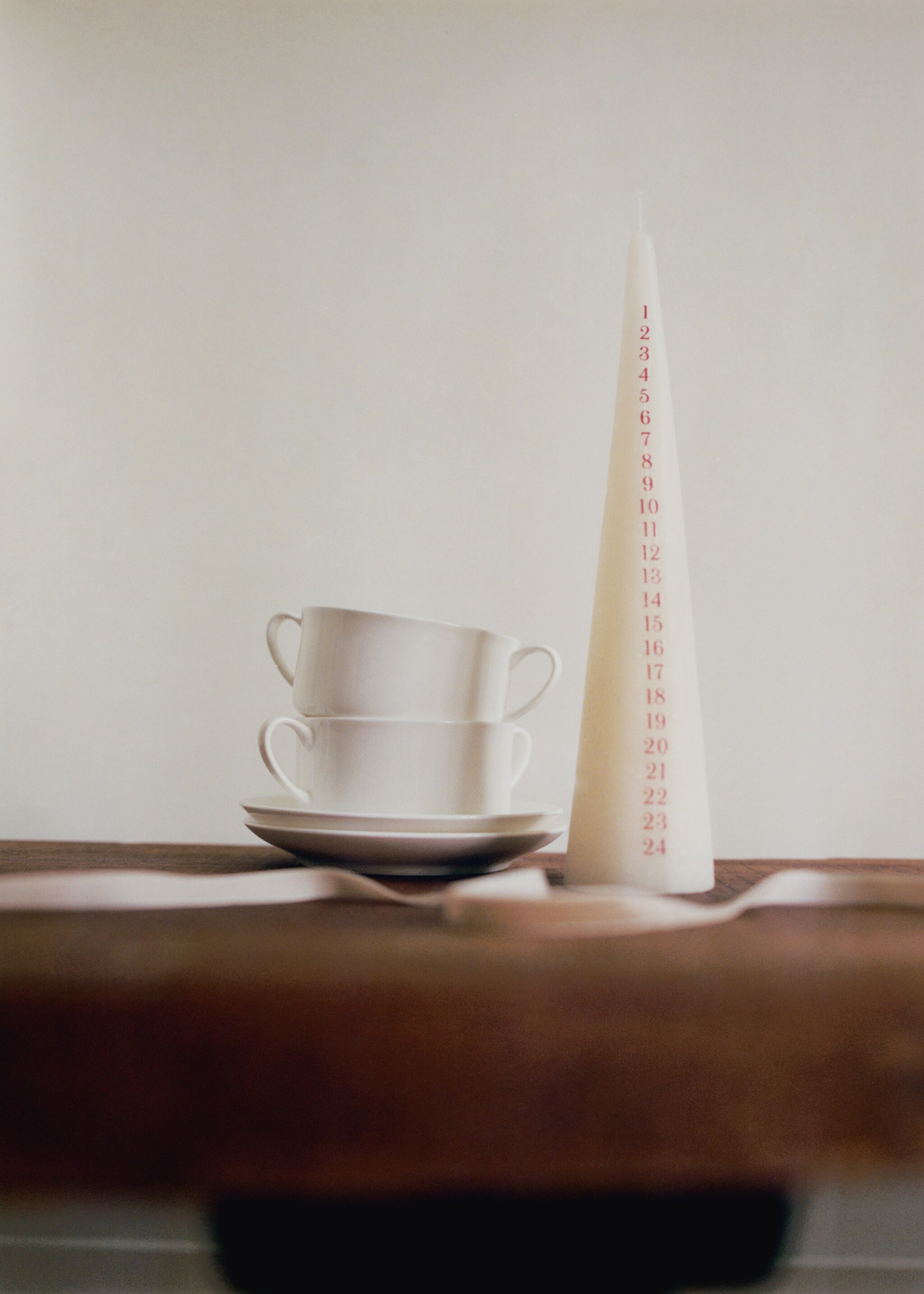 Decorative calendar candle - Details of the article 6, Green. Ref: 17047911-00.