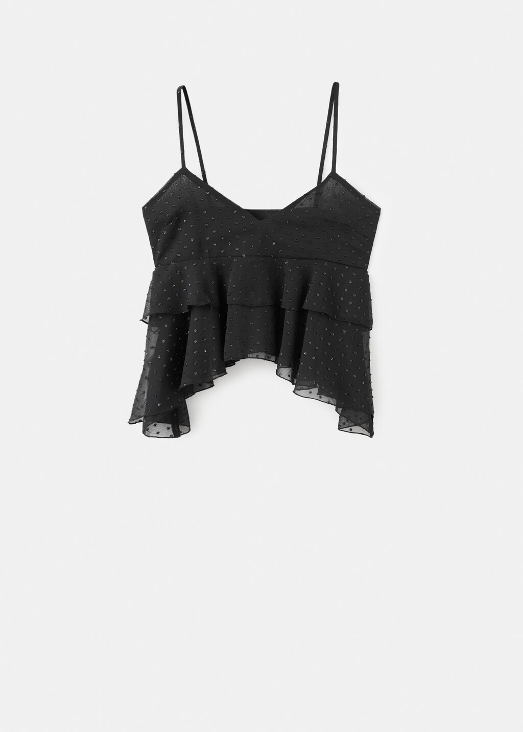 Ruffled plumeti top